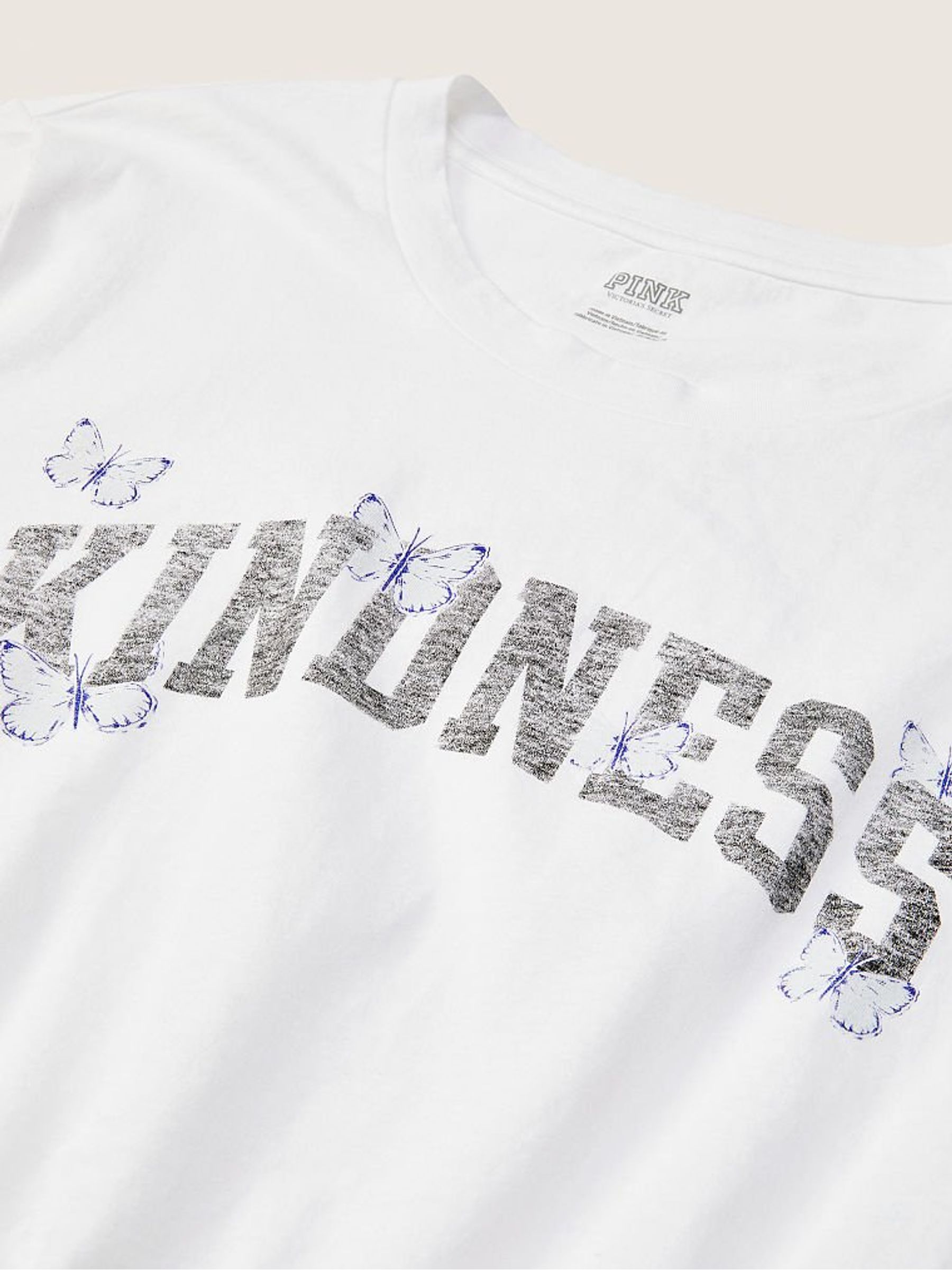 Optic White W Graphic Campus Cinched Hem Tee - Image 2 of 2 Optic White W Graphic Campus Cinched Hem Tee - Image 2 of 2