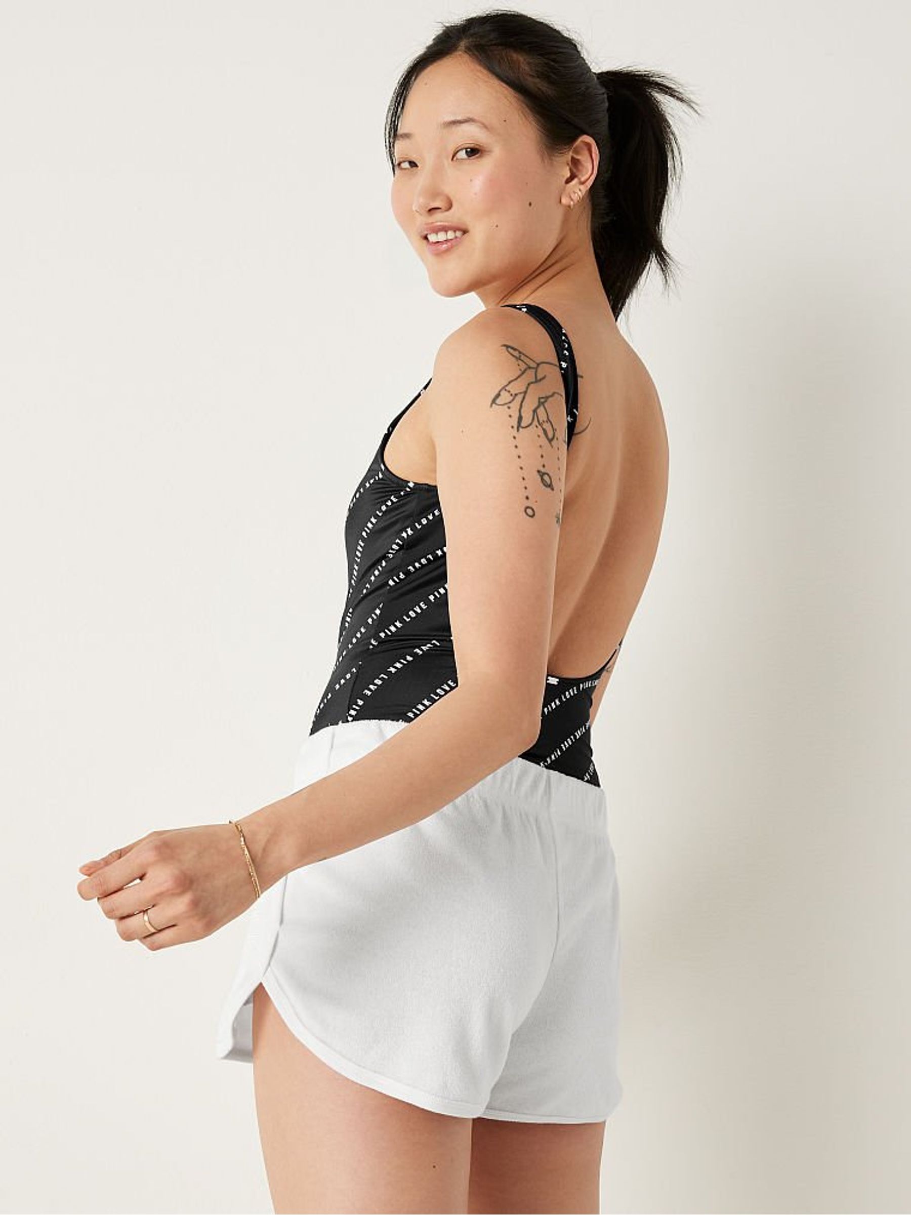 Optic White Beach Terry Varsity Short - Image 2 of 4