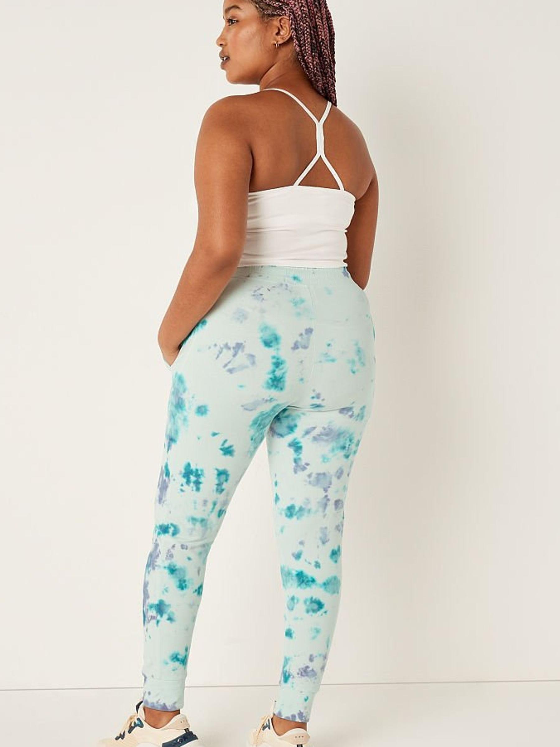 Icy Water Tie Dye Cotton High Waist Full Length Campus Jogger - Image 2 of 4