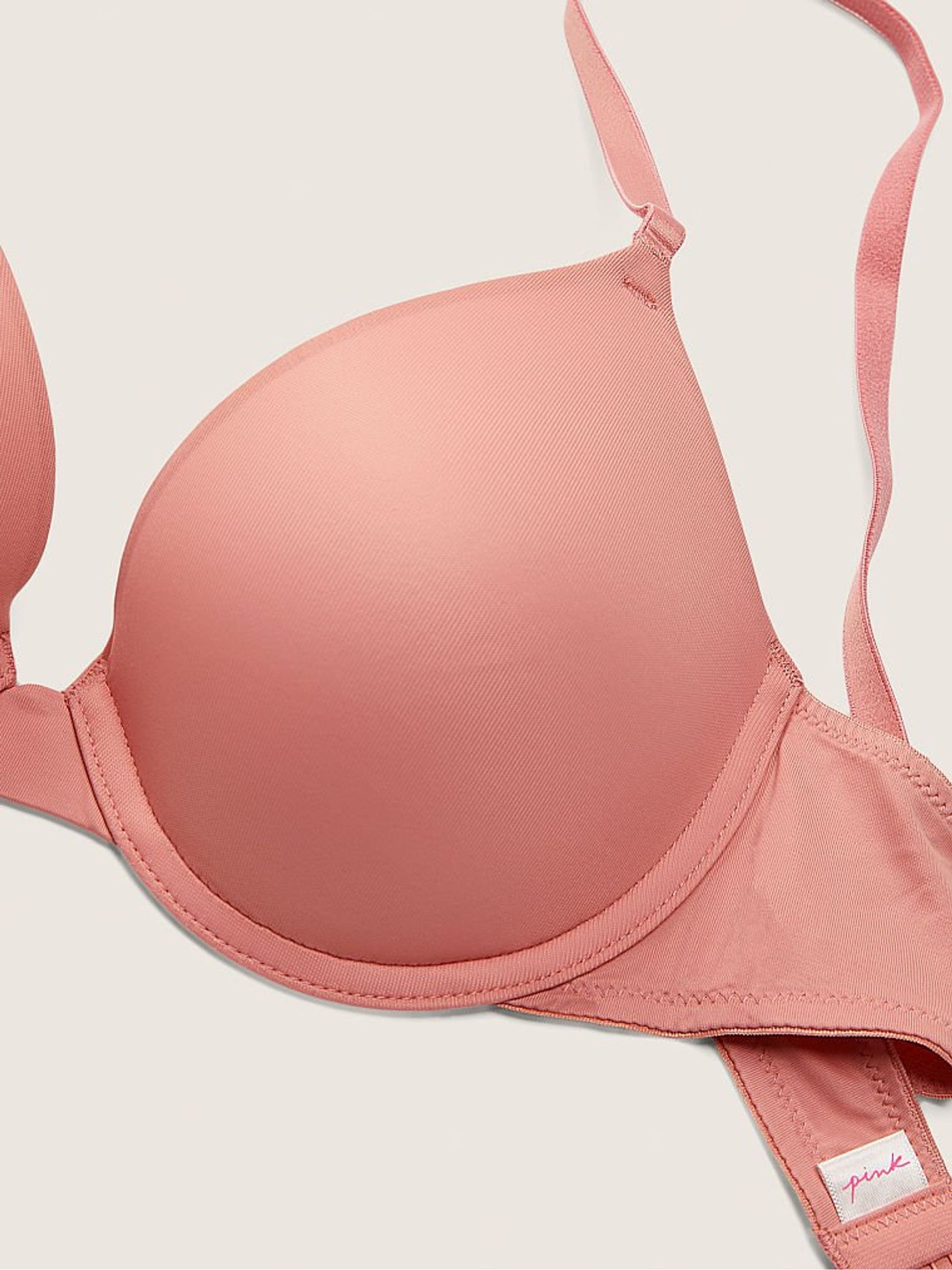 French Rose Pink Smooth Push Up T-Shirt Bra - Image 3 of 3