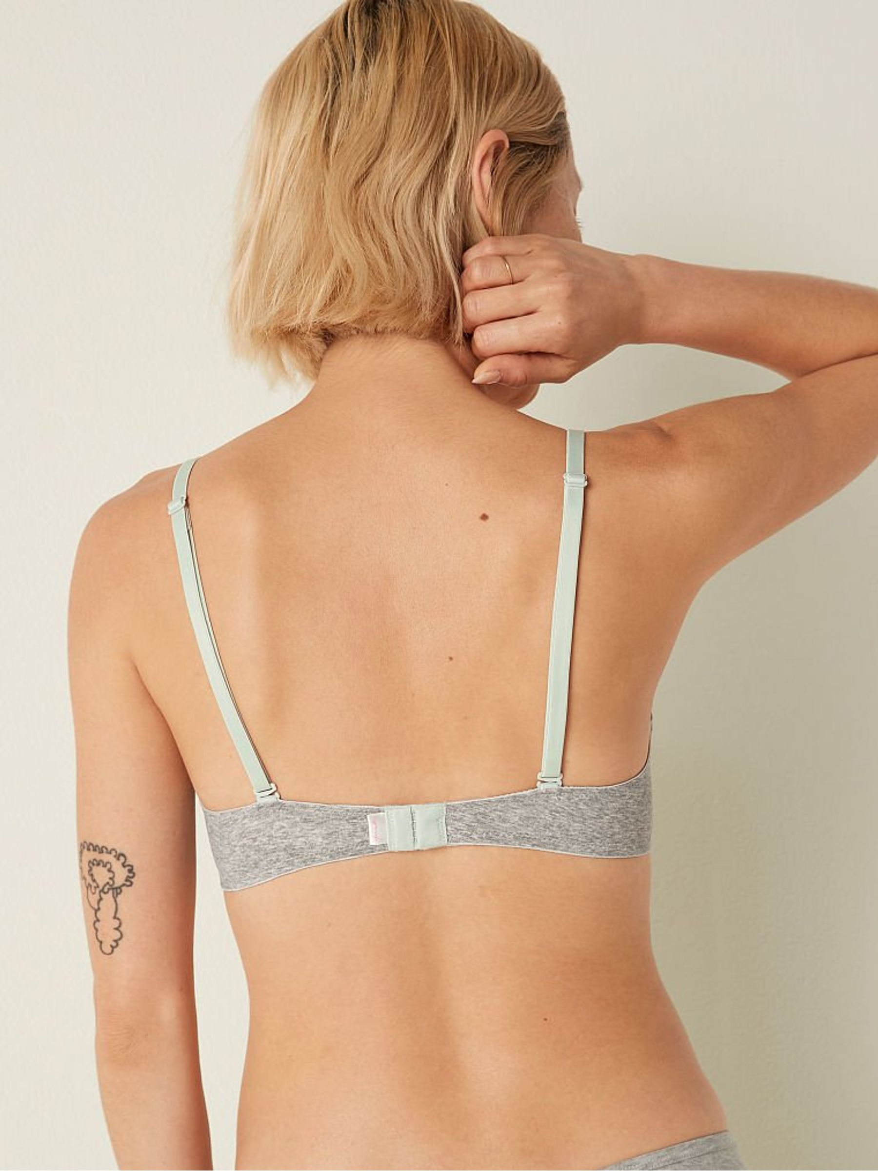 Heather Grey Smooth Lightly Lined Bra - Image 2 of 5