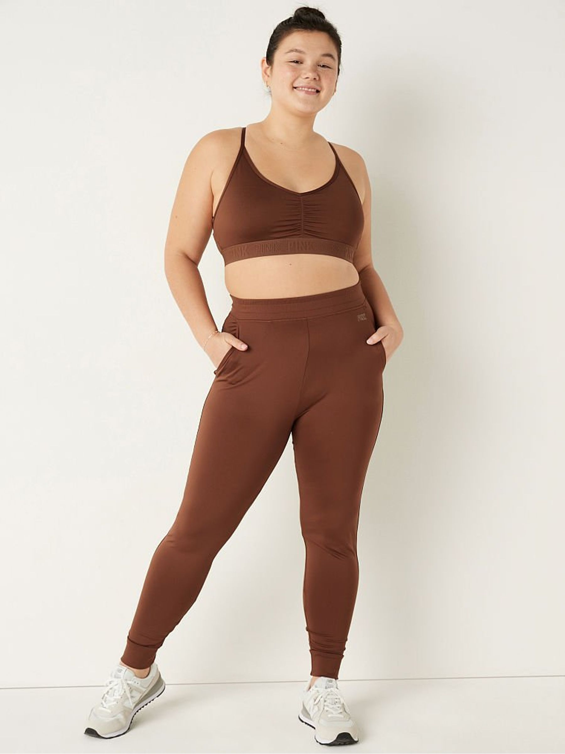 Soft Cappuccino Brown Ultimate High Waist Full Length Jogger - Image 1 of 4