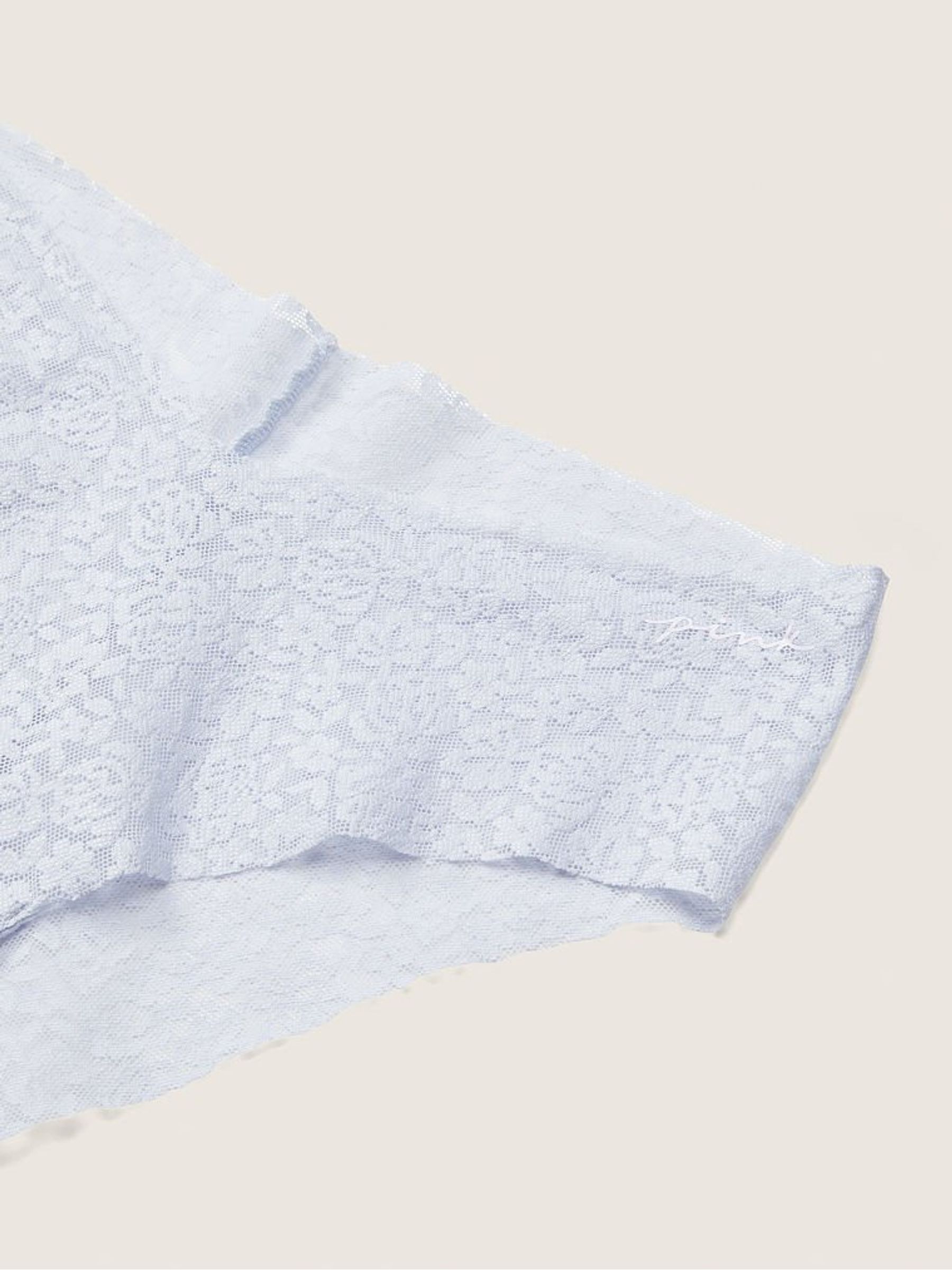 Arctic Ice White No Show Lace High Leg Bikini Knickers - Image 2 of 2
