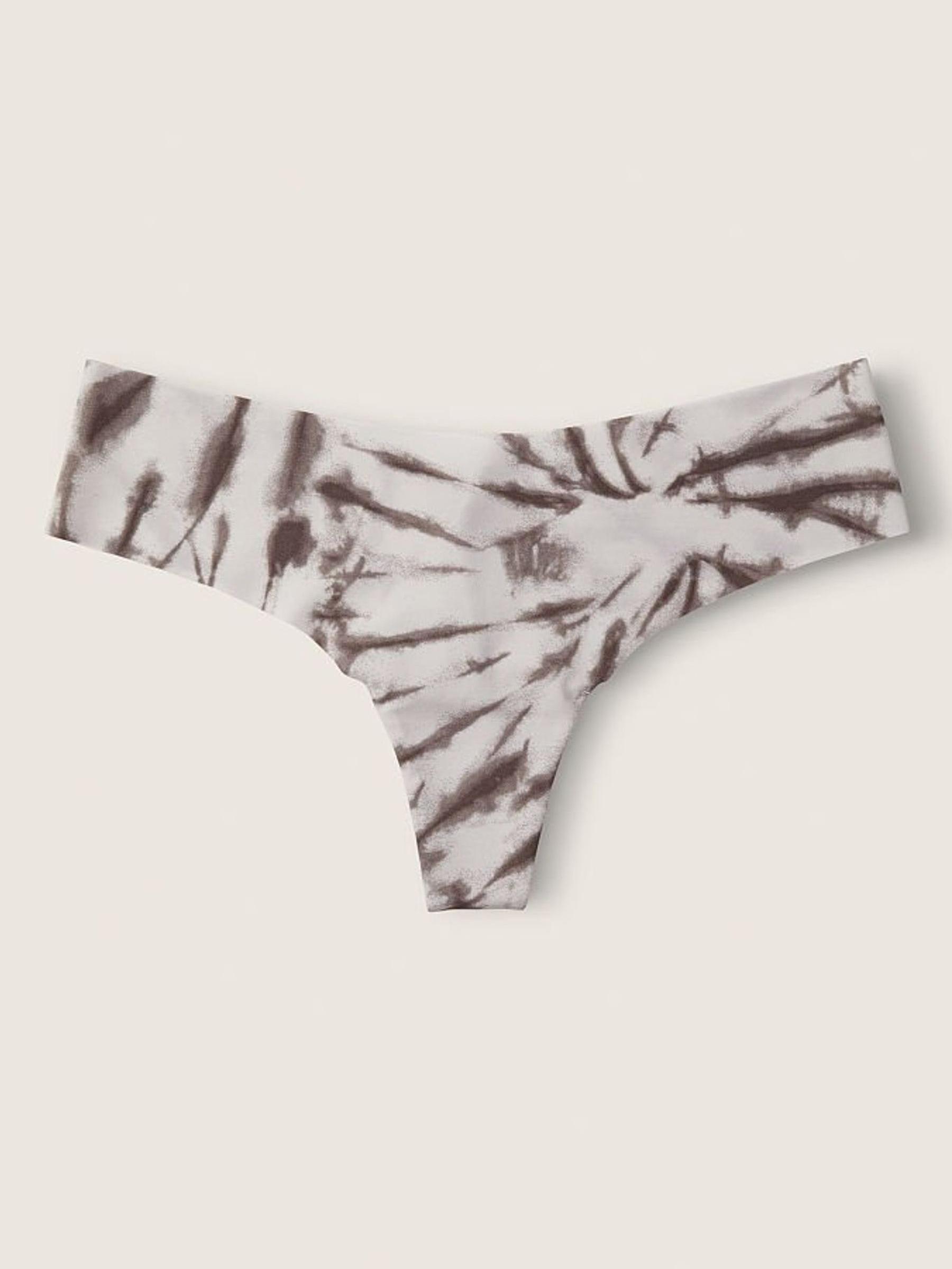 Tie Dye Tinted Grey No Show Thong Knickers - Image 1 of 2