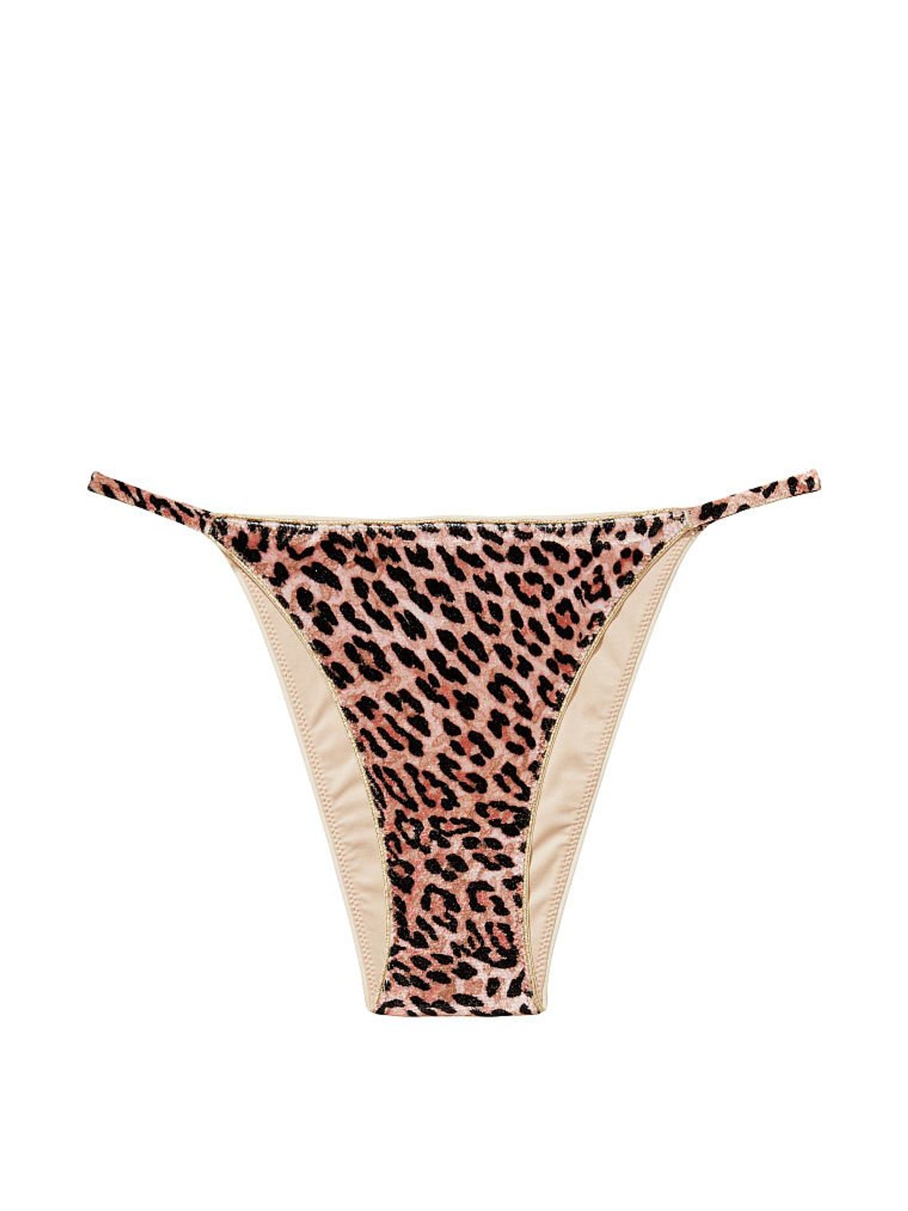 New Leopard Velvet Brazilian Bikini Bottom - Image 3 of 3