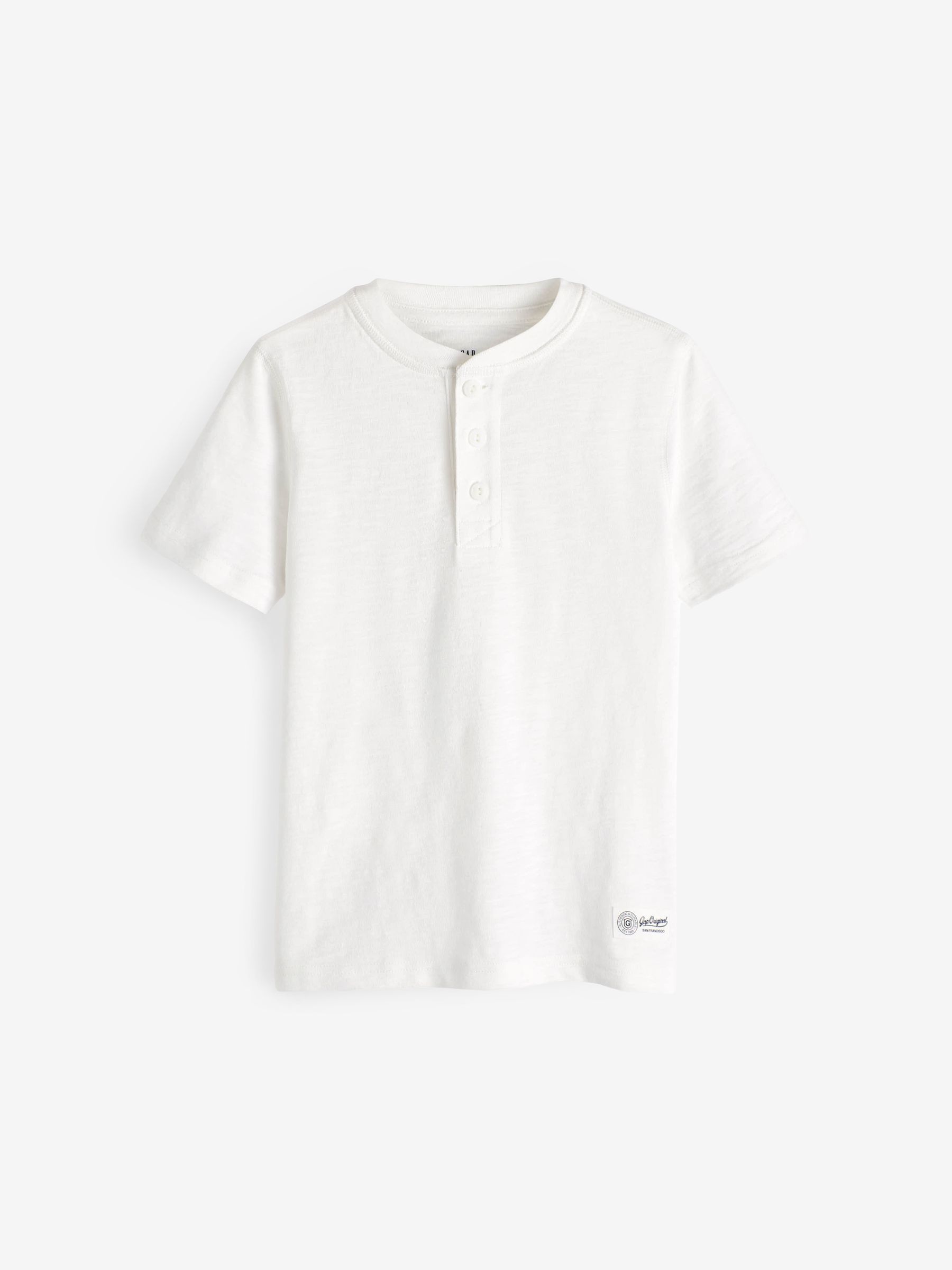 White Soft Polo Button Short Sleeve T-Shirt - Image 1 of 4
