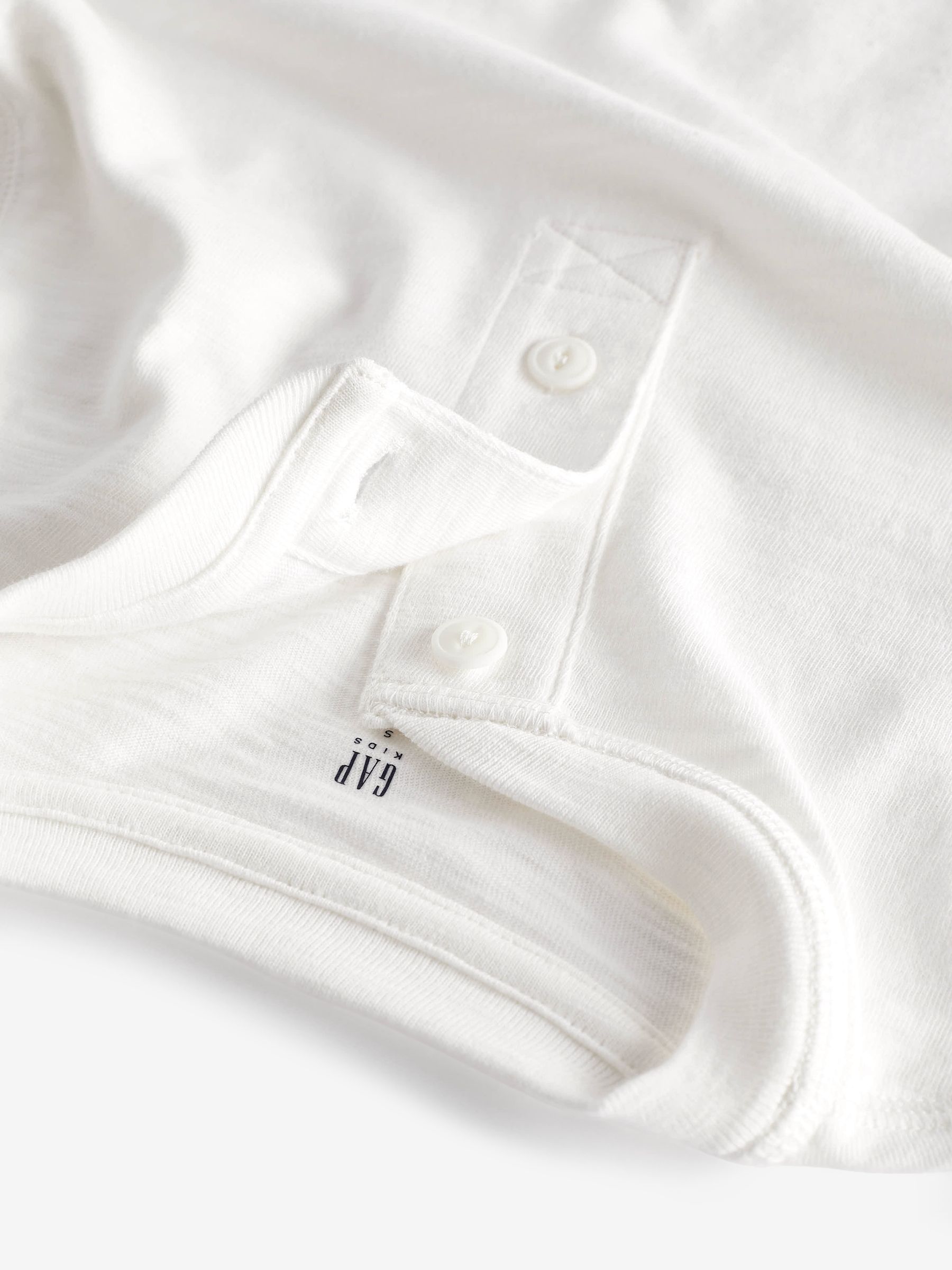 White Soft Polo Button Short Sleeve T-Shirt - Image 3 of 4