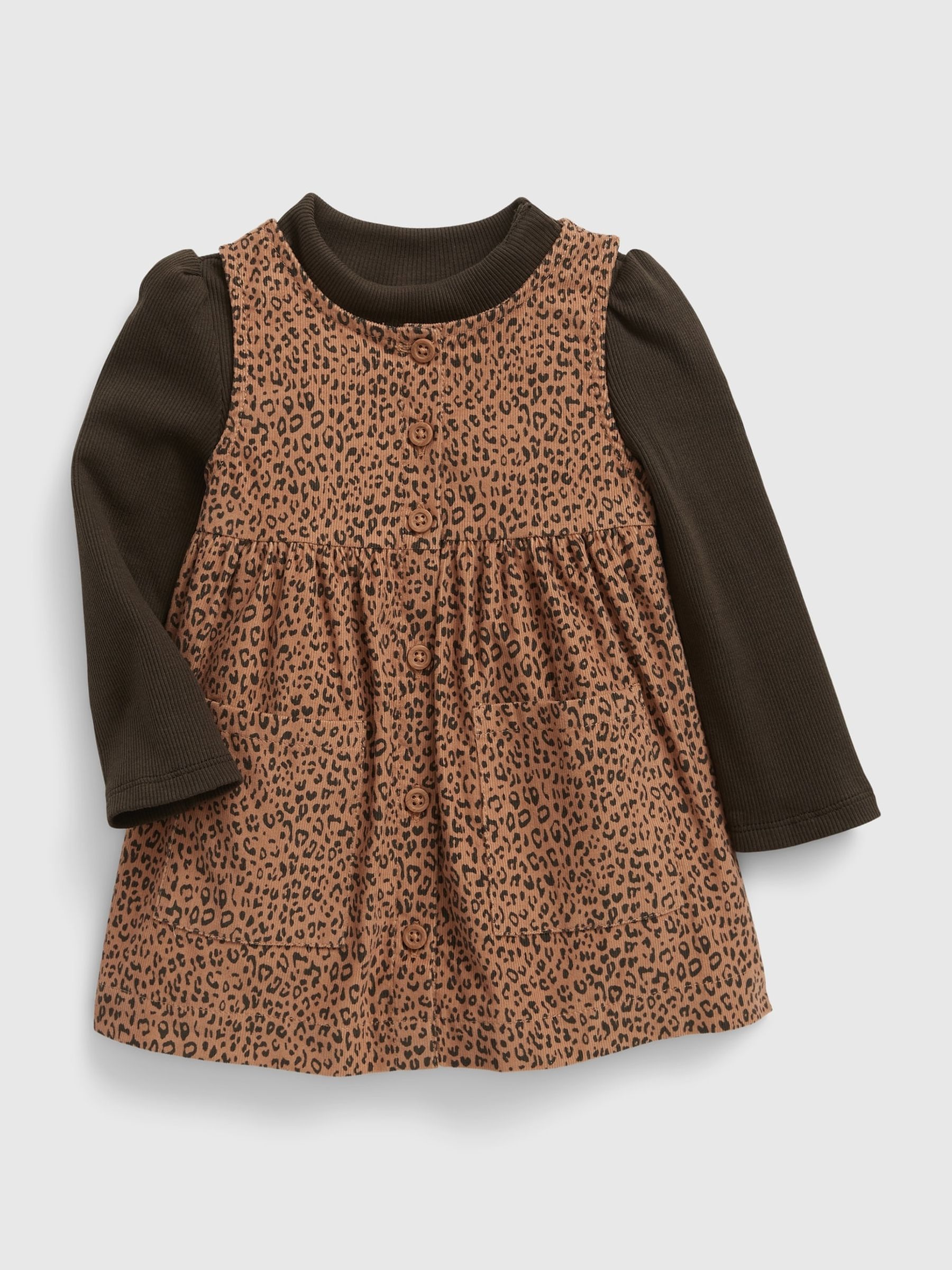 Brown Corduroy Dress Set - Image 1 of 3