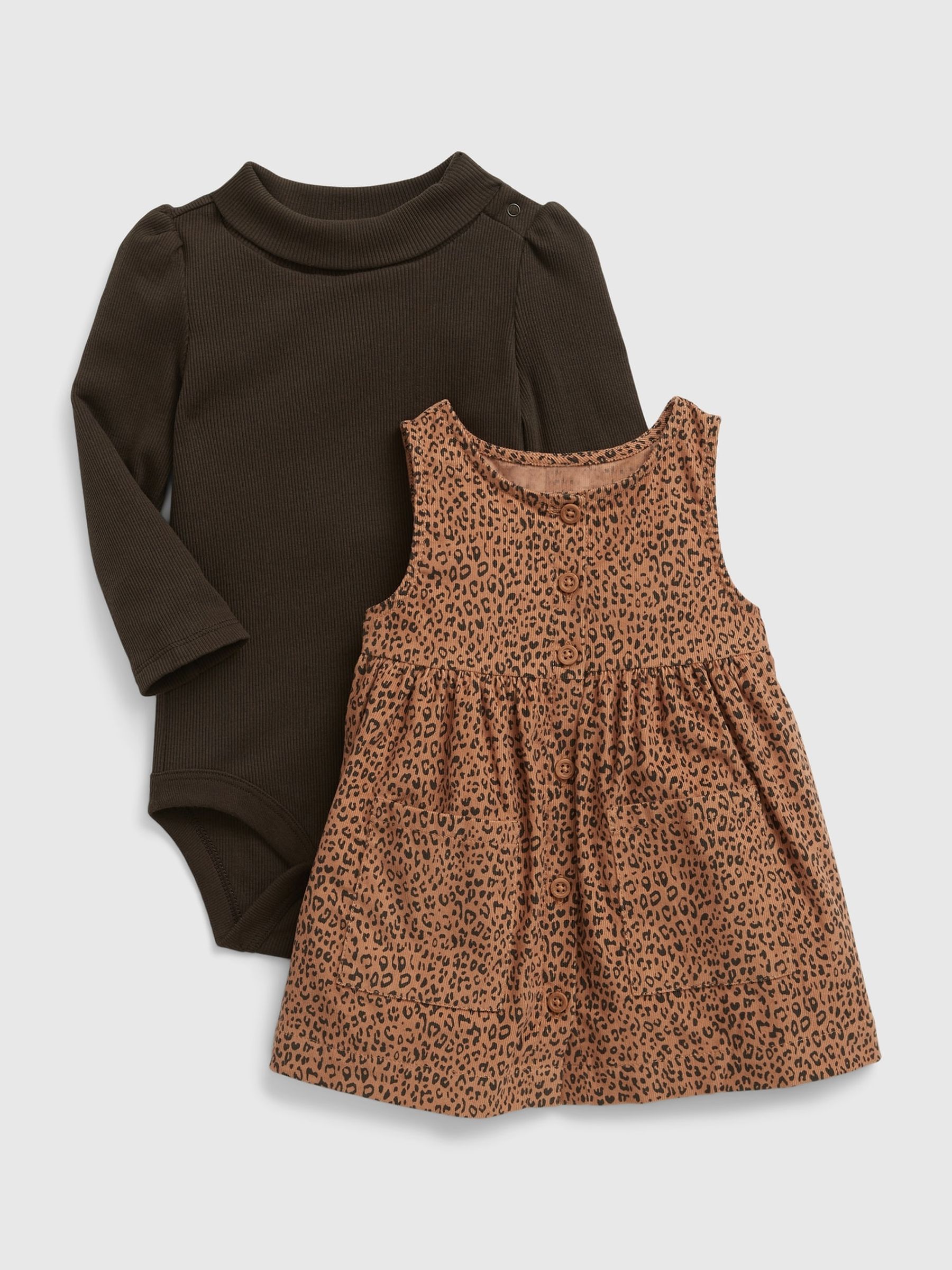 Brown Corduroy Dress Set - Image 3 of 3