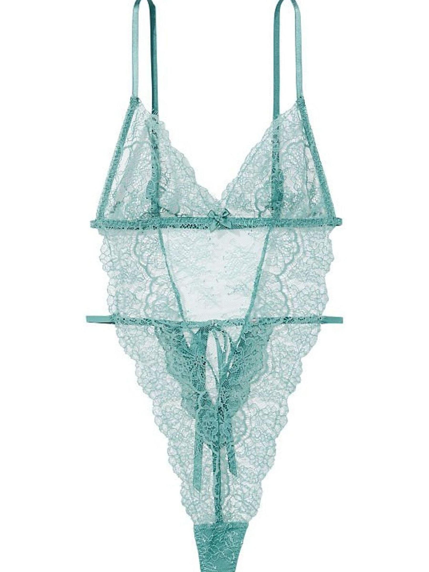 Runaway Teal Unlined Corded Lace Bodysuit - Image 3 of 3