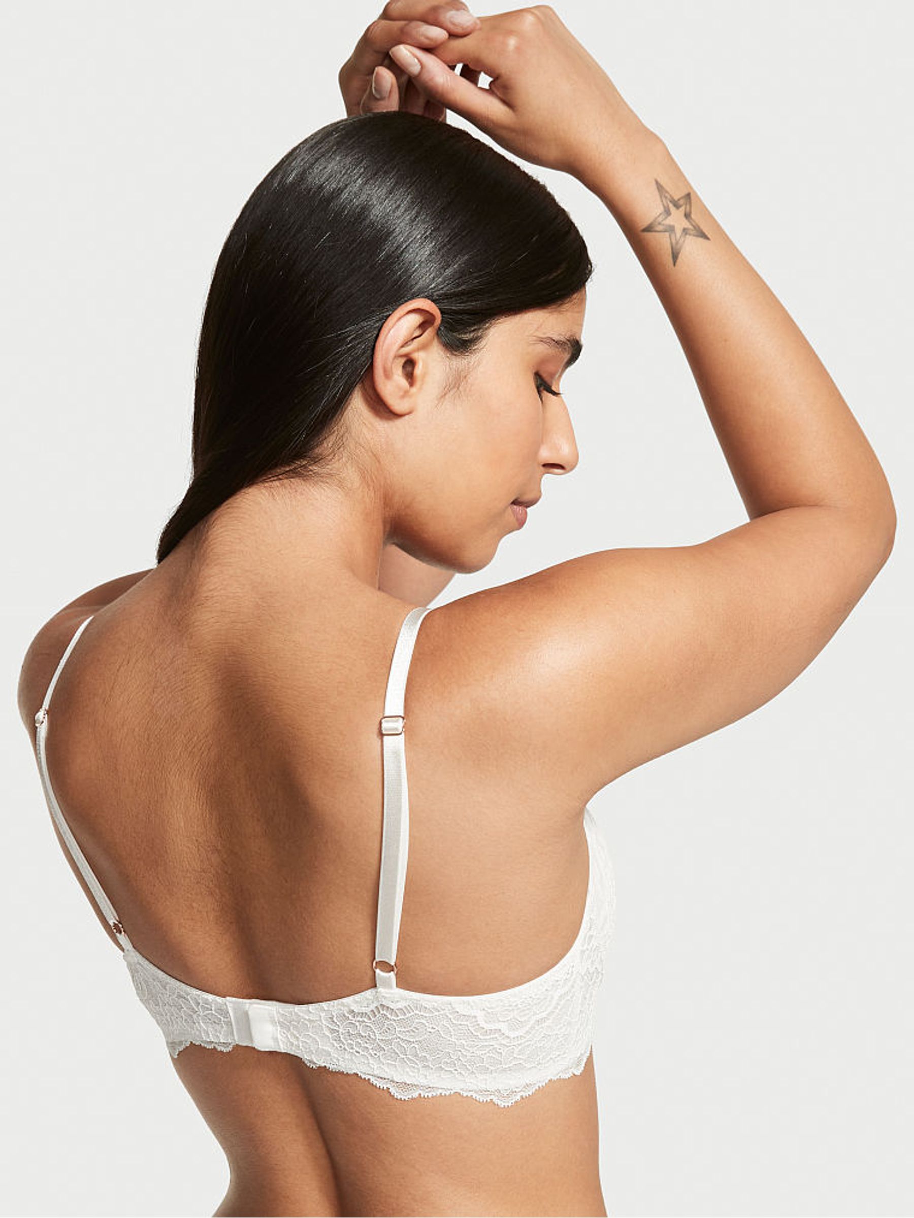 Coconut White Lace Non Wired Lightly Lined Bra - Image 2 of 3