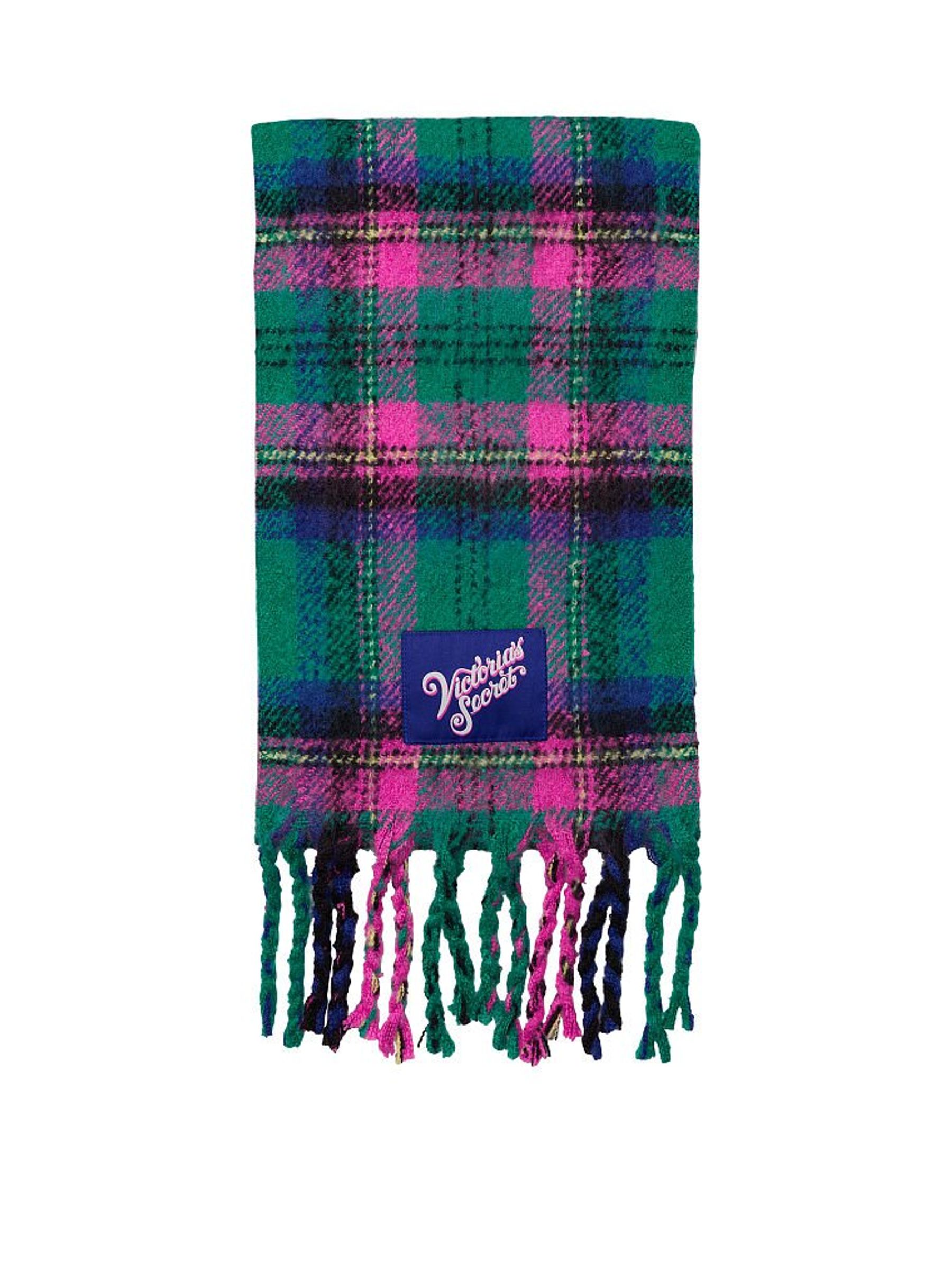 Murano Teal Plaid Cozy Plaid Scarf - Image 2 of 2