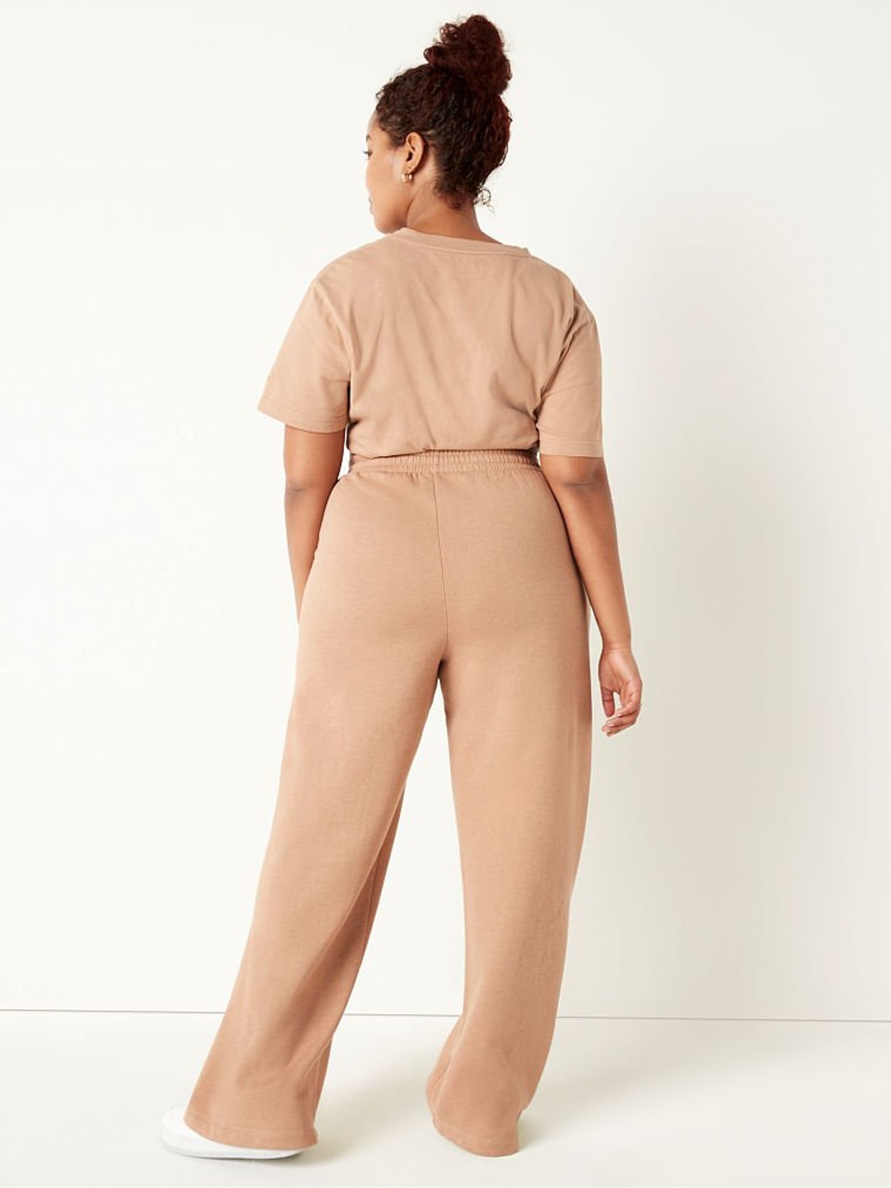Mocha Latte Brown Wide Leg Full Length Jogger - Image 2 of 5