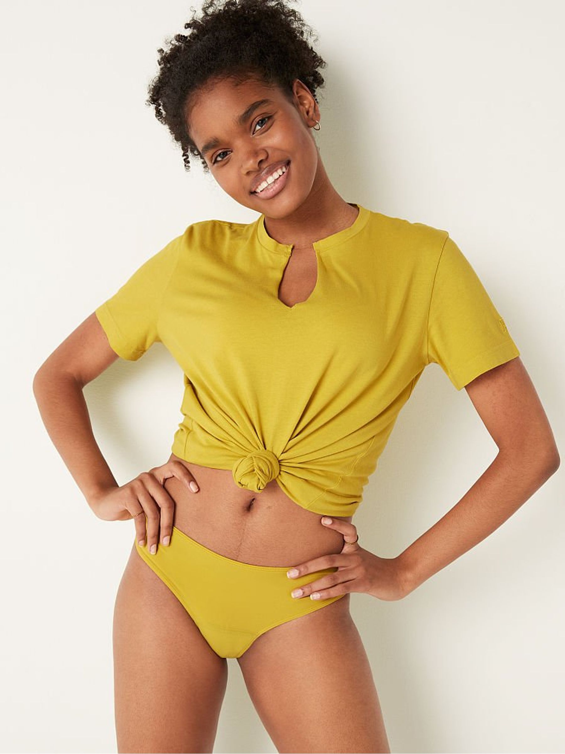 Golden Pear Yellow Period Thong Knicker - Image 1 of 3