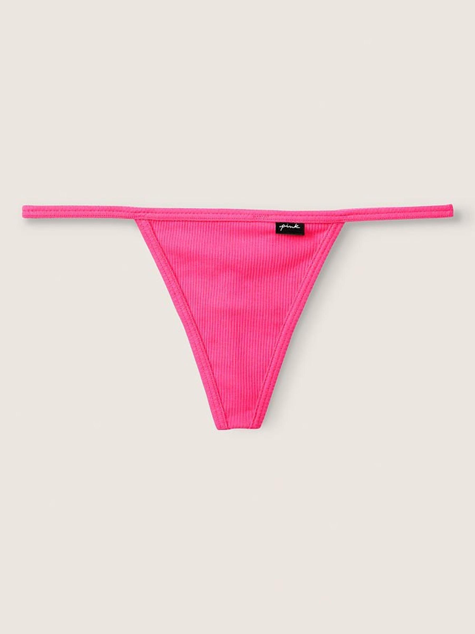 Capri Pink Cotton G String Knickers - Image 1 of 2