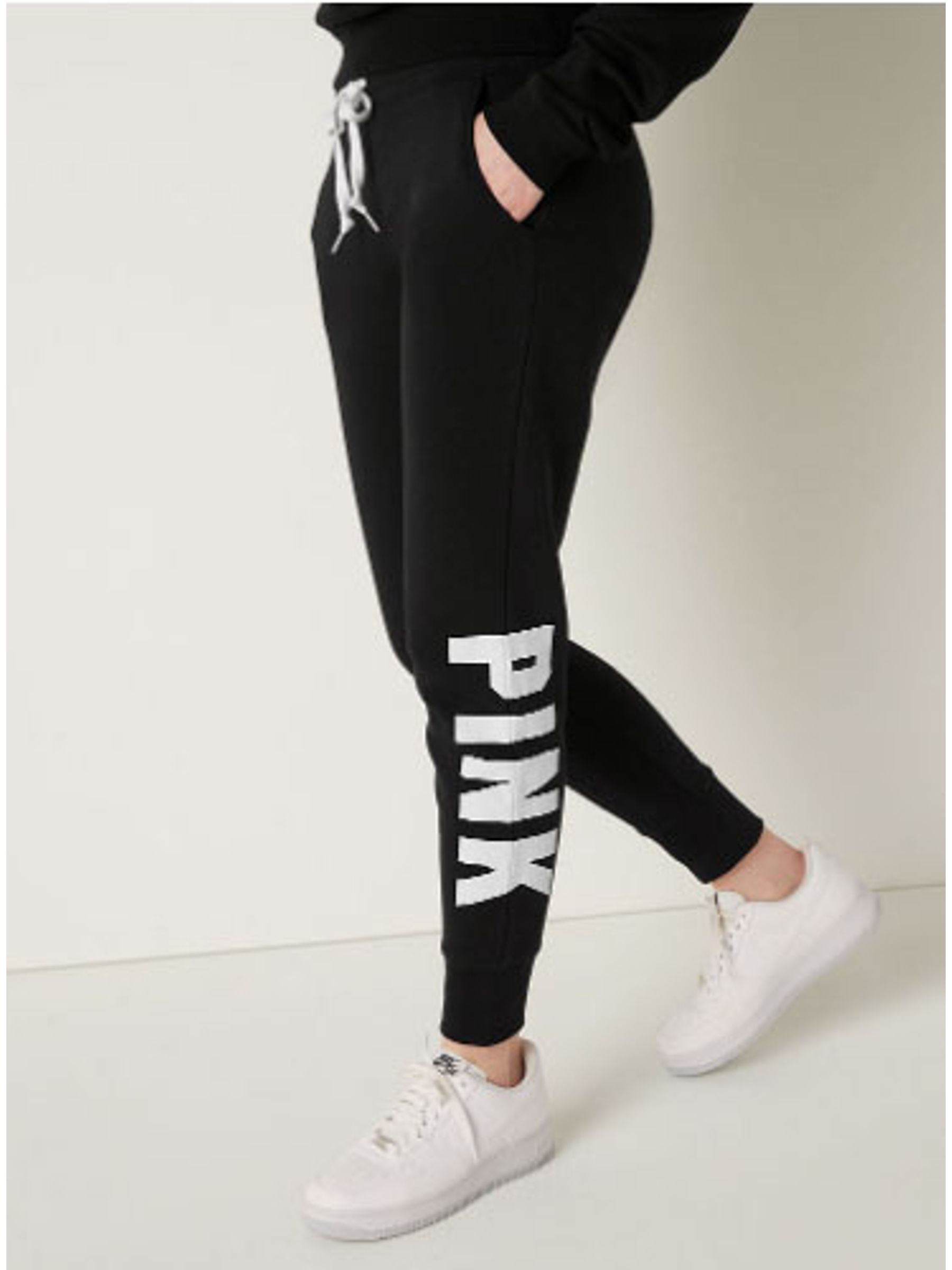 Pure Black Fleece Lounge Jogger - Image 1 of 5