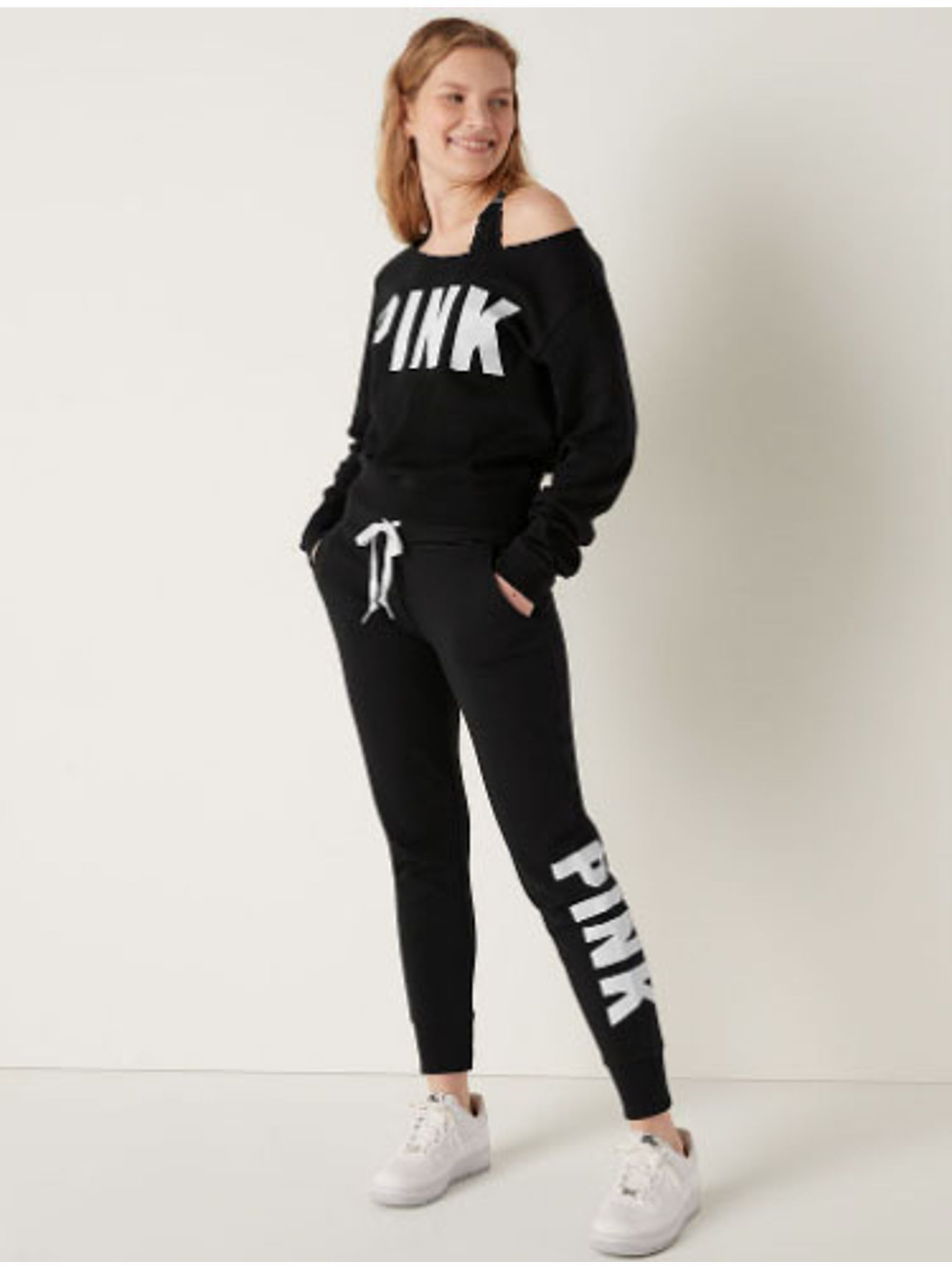 Pure Black Fleece Lounge Jogger - Image 3 of 5
