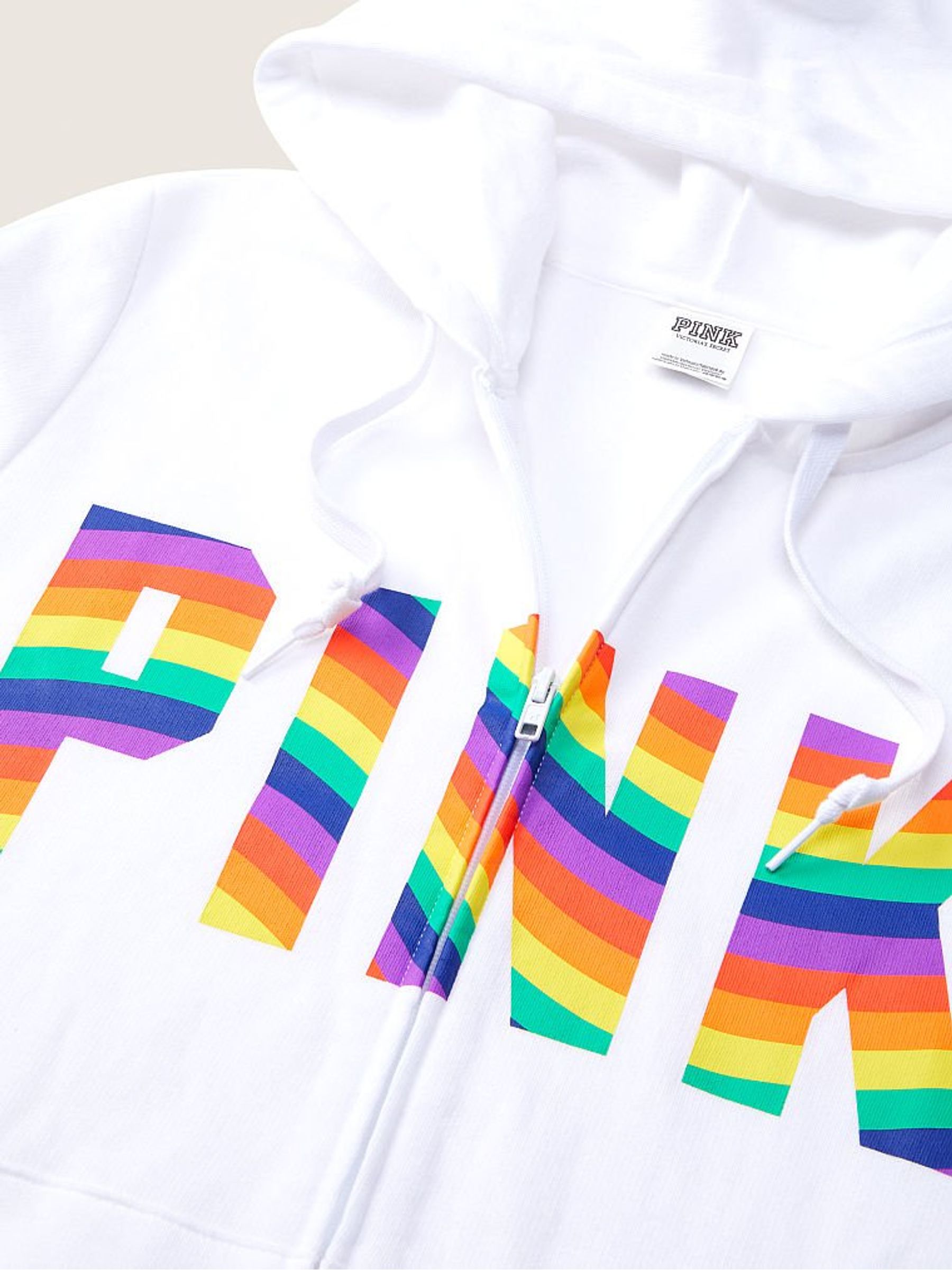 Optic White Pride Classic Logo Everyday Lounge Perfect FullZip - Image 3 of 3