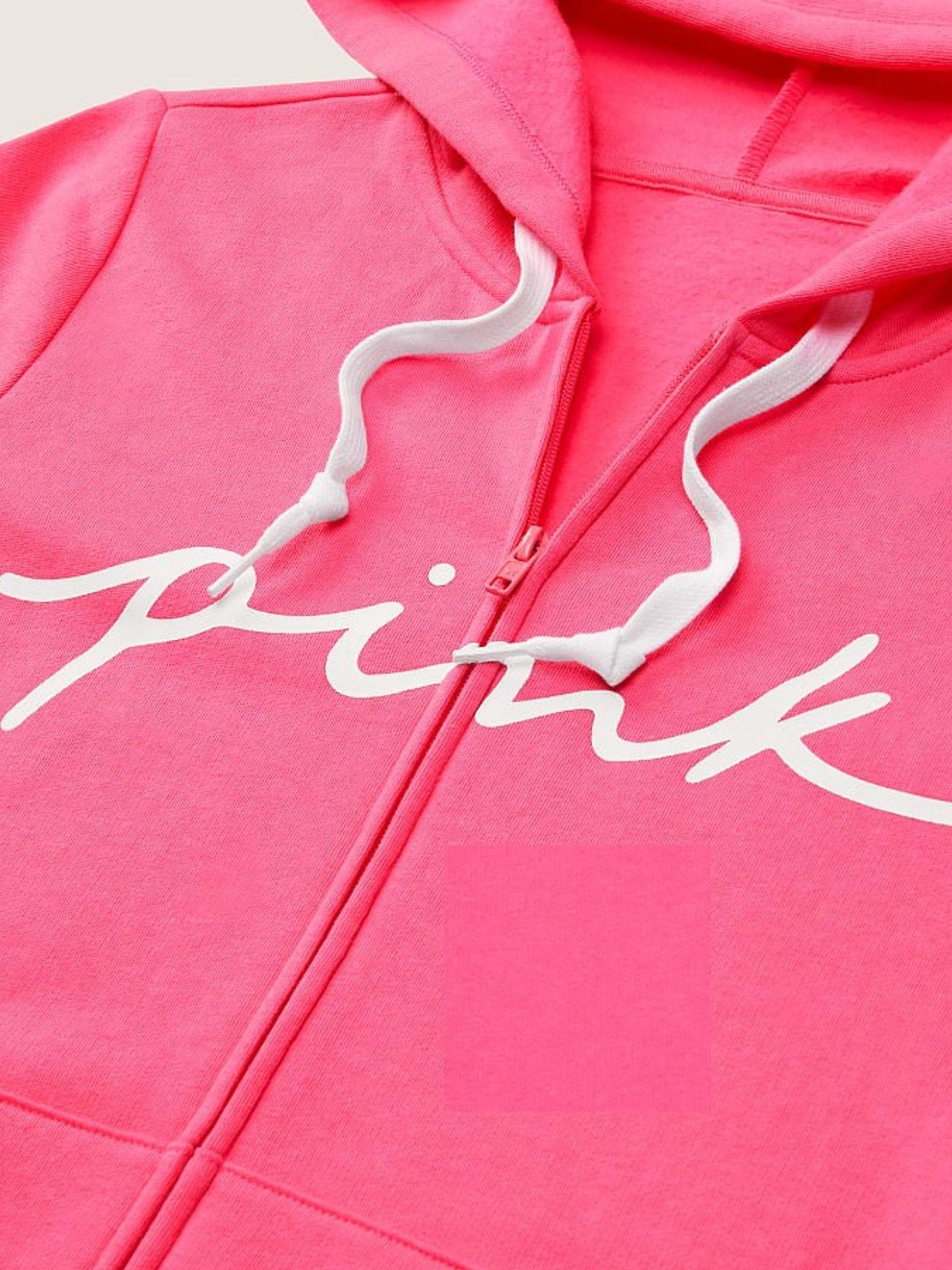 Capri Pink Script Logo Everyday Lounge Perfect FullZip - Image 4 of 4