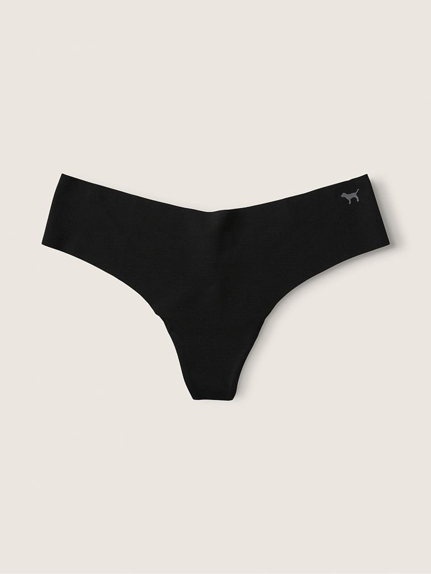 Pure Black Thong Smooth No Show Knickers - Image 1 of 2