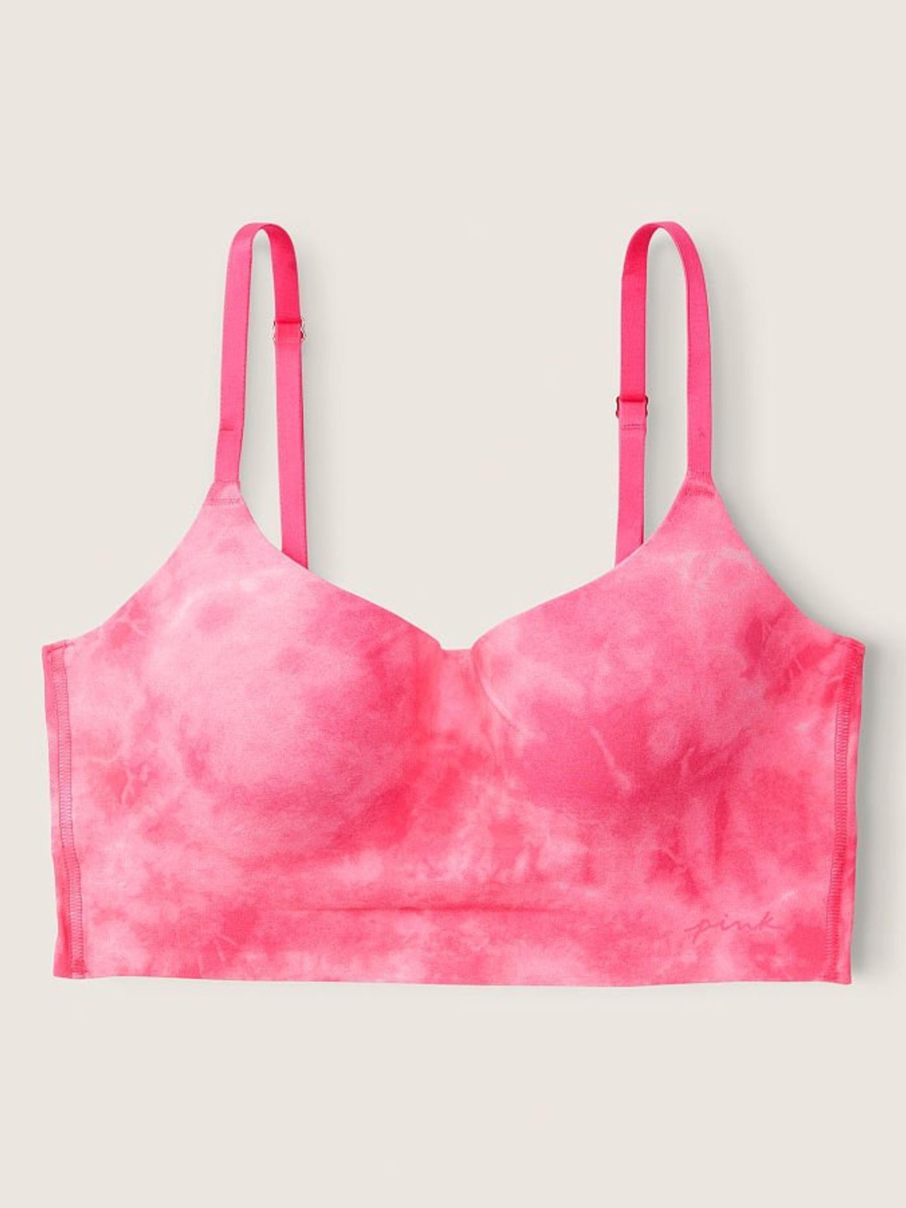 Tie Dye Daisy Pink Smooth Lightly Lined Bralette - Image 1 of 4