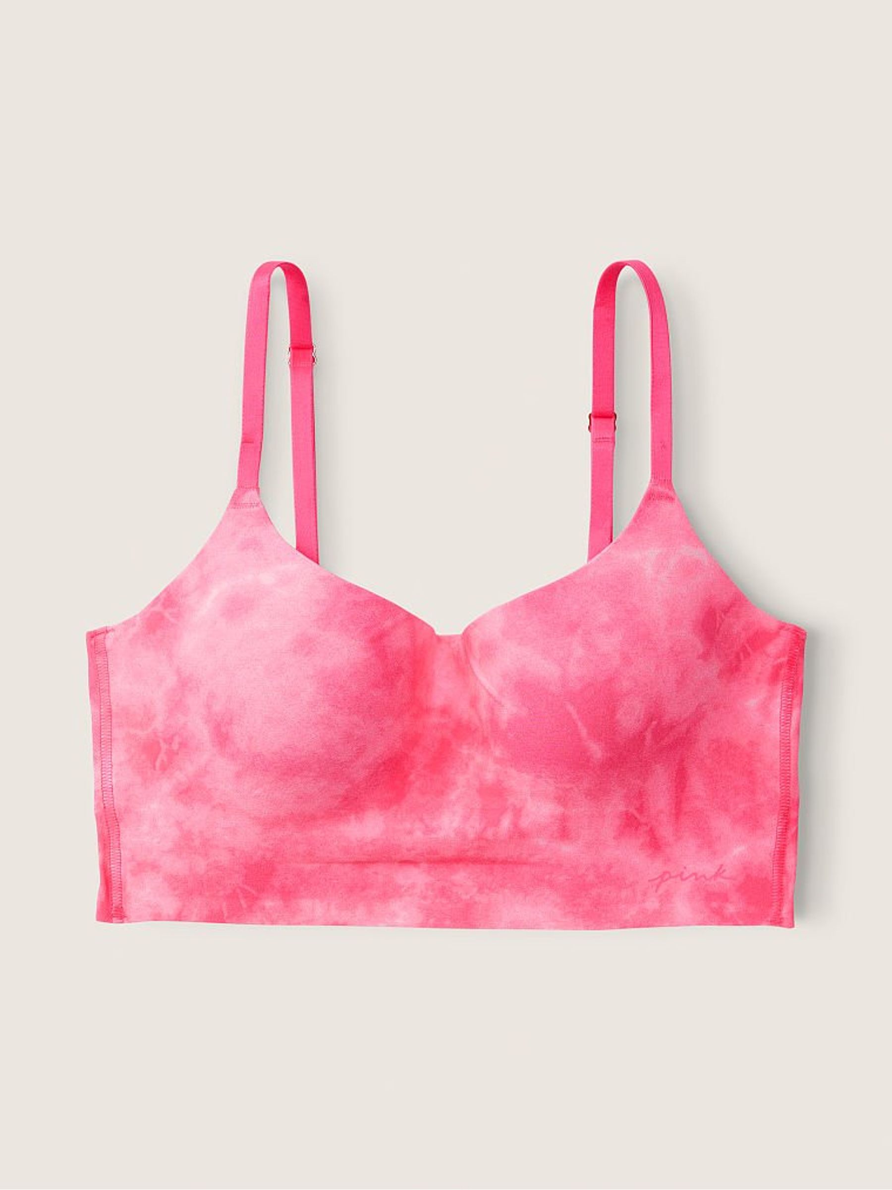 Tie Dye Daisy Pink Smooth Lightly Lined Bralette - Image 4 of 4