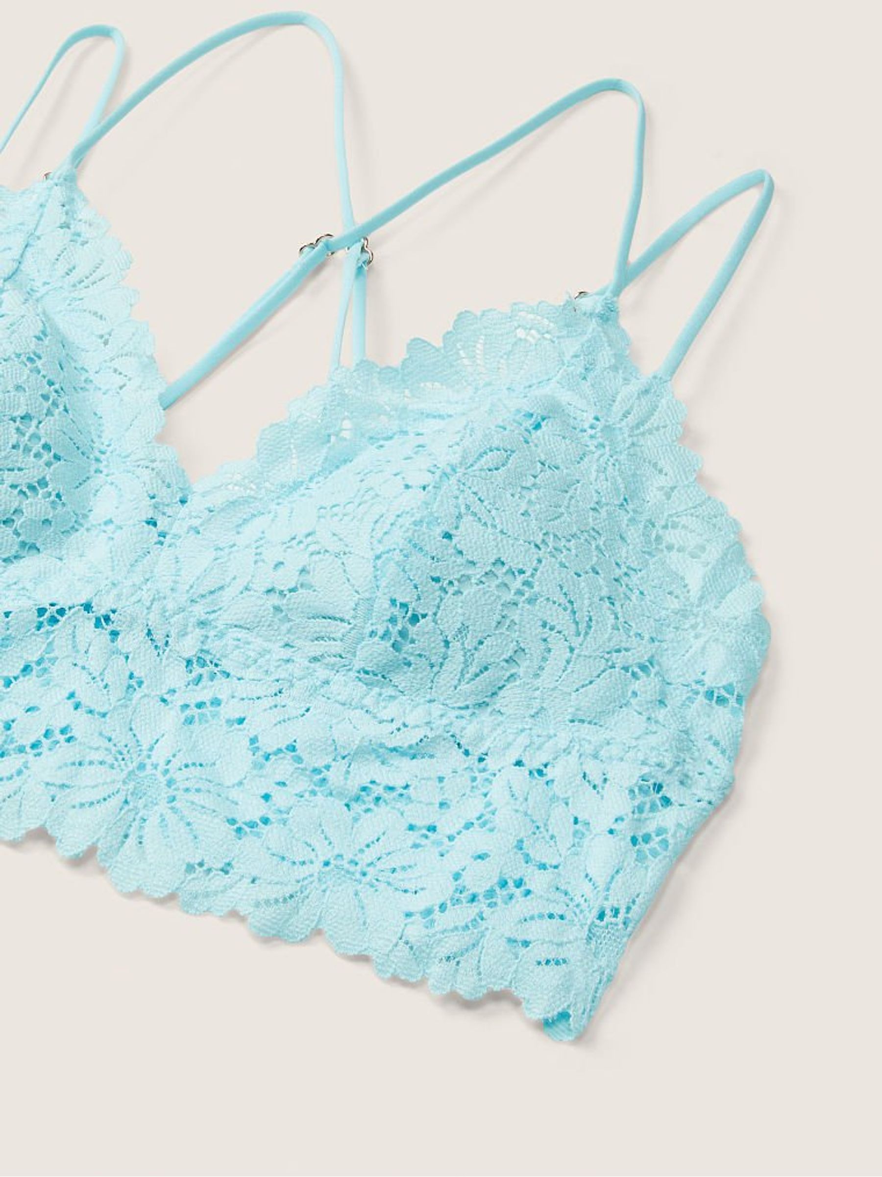 Blue Breeze Lace Strappy Back Longline Bralette - Image 4 of 4