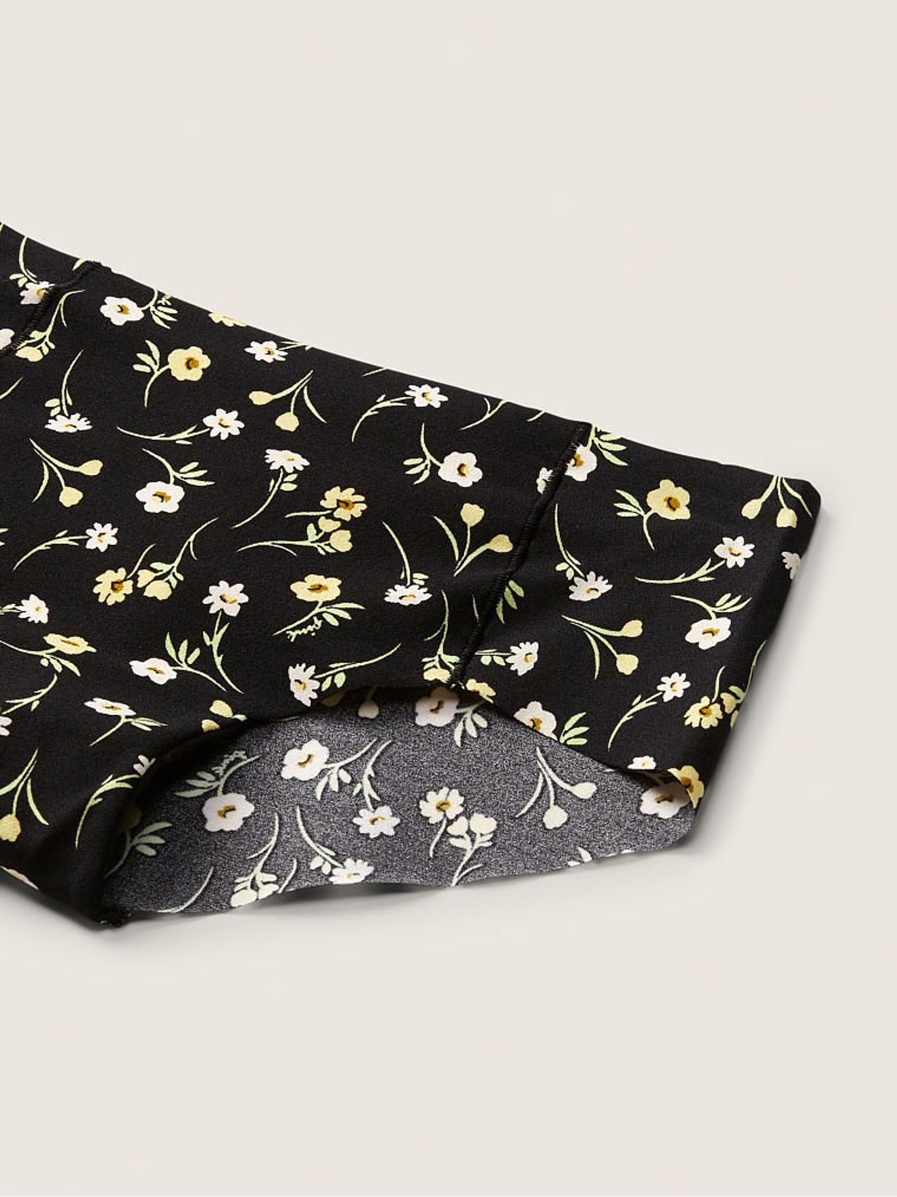 Pure Black Floral No Show Cheekster - Image 2 of 2