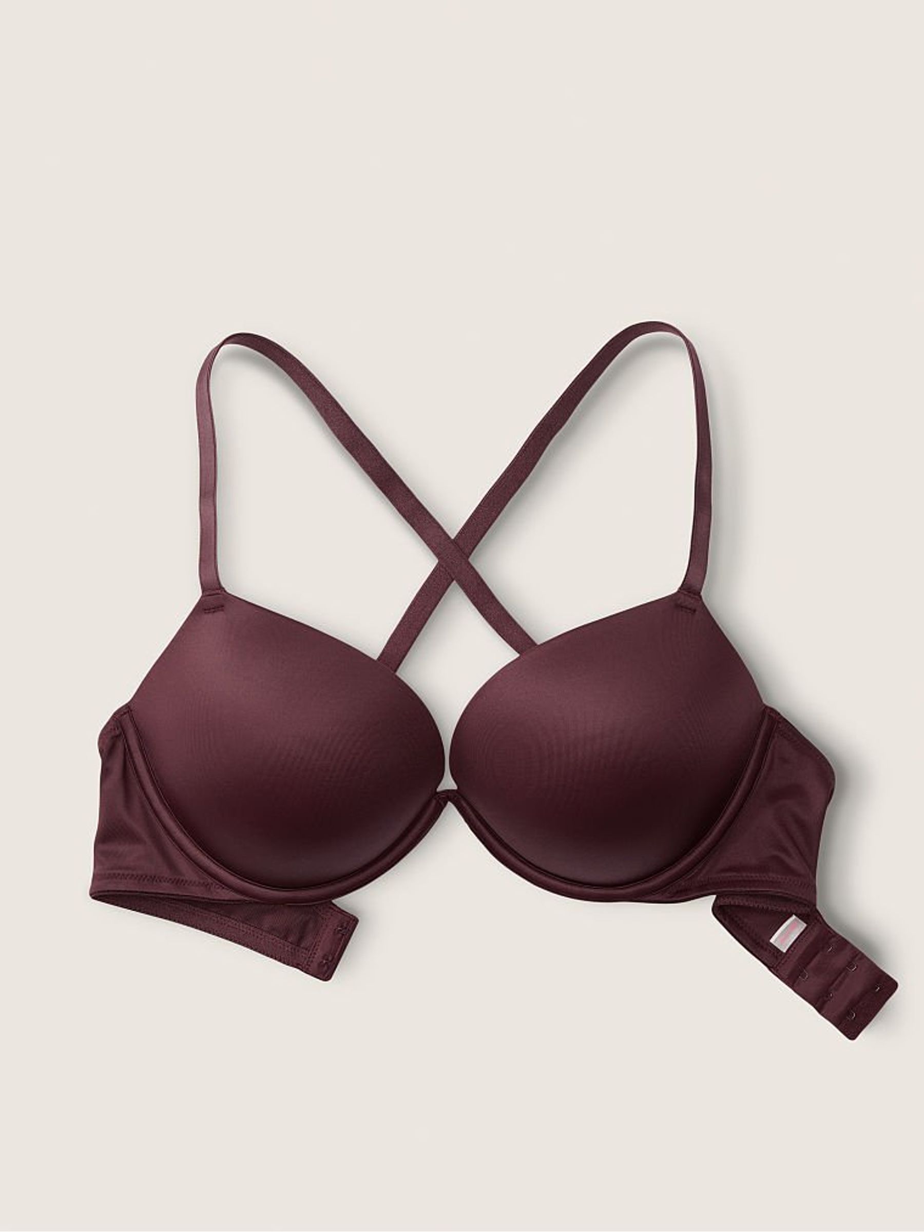 Burnt Umber Brown Smooth Super Push Up Bra - Image 4 of 5