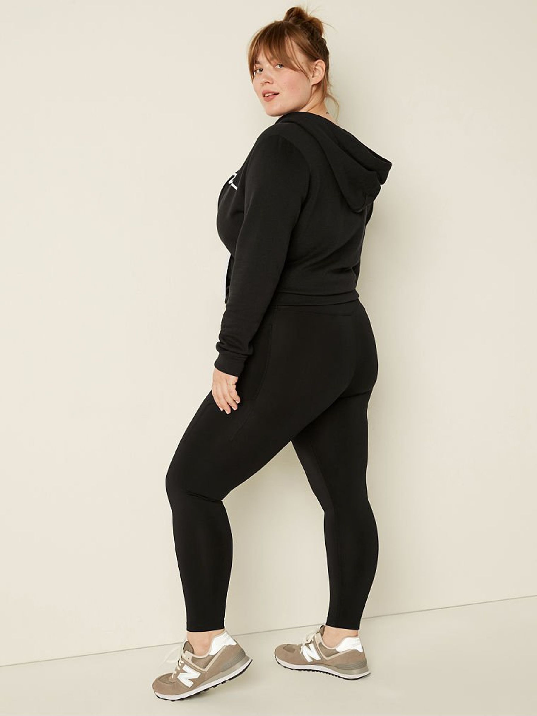 Pure Black High Waist Crop Legging - Image 2 of 5