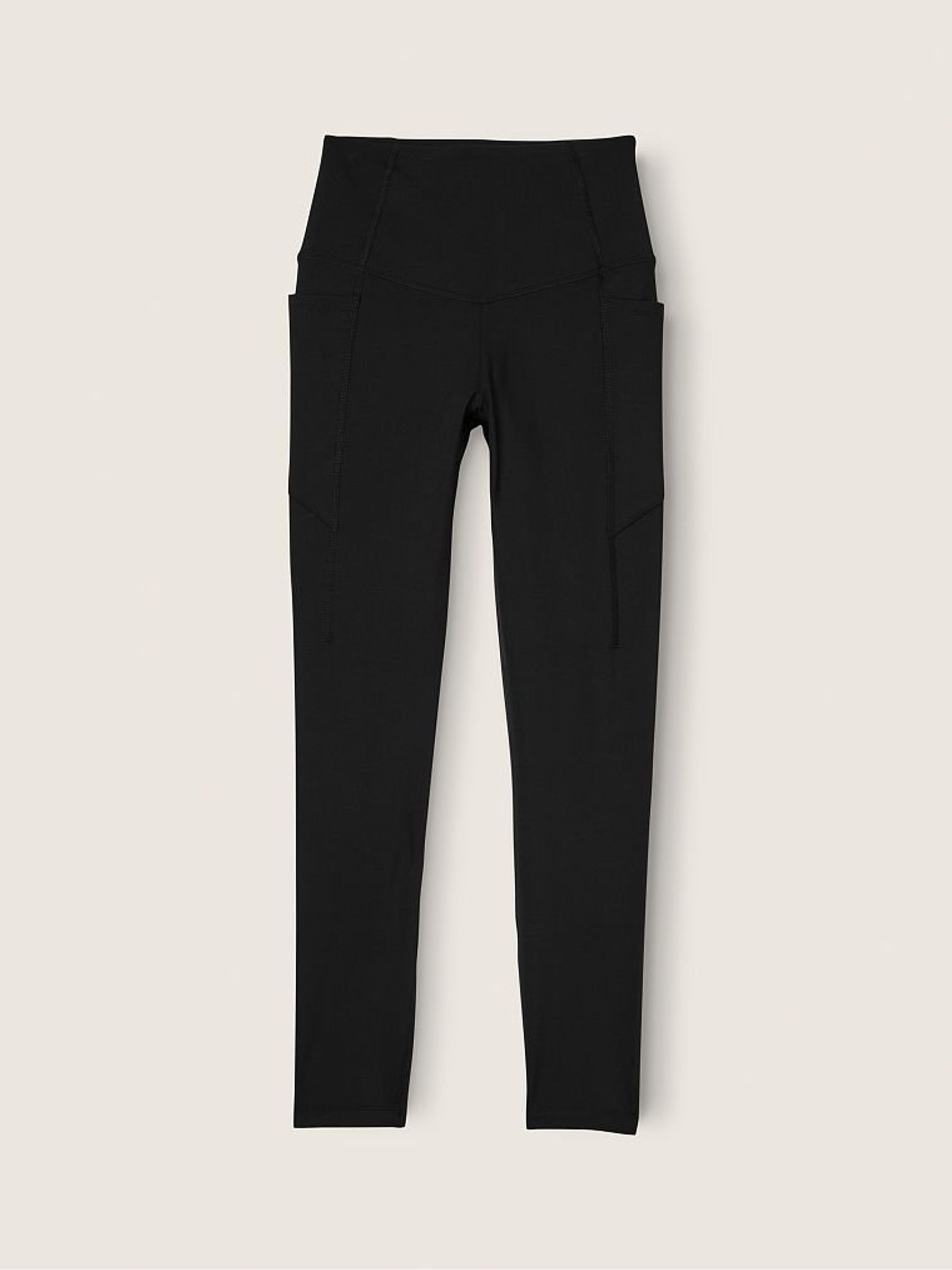 Pure Black High Waist Crop Legging - Image 4 of 5