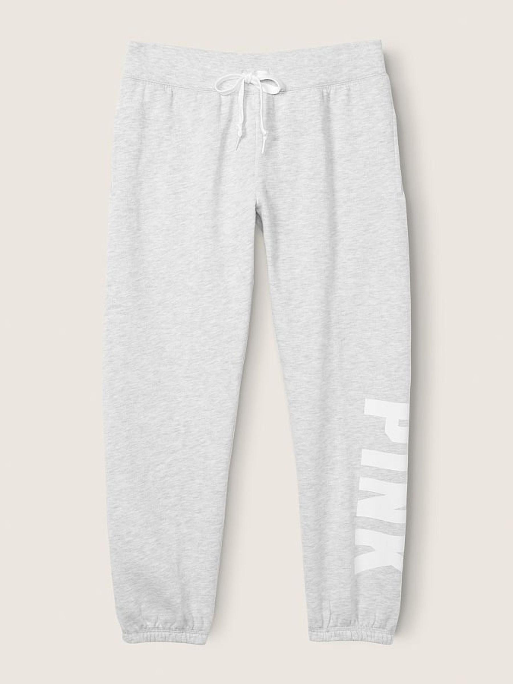 Heather Stone Grey Logo Full Length Lounge Jogger - Image 1 of 2