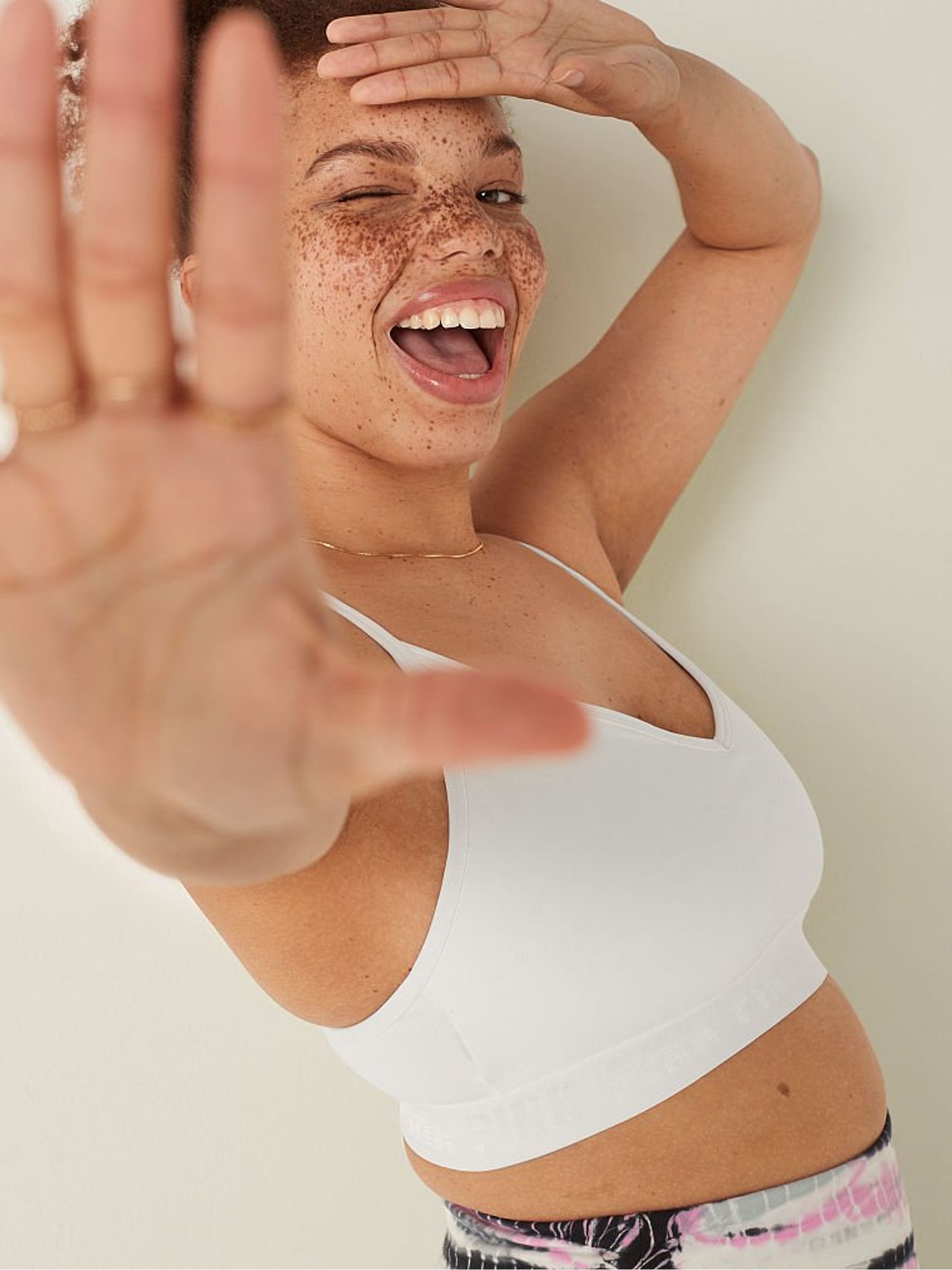 Optic White Lightly Lined Low Impact Sports Bra - Image 3 of 4