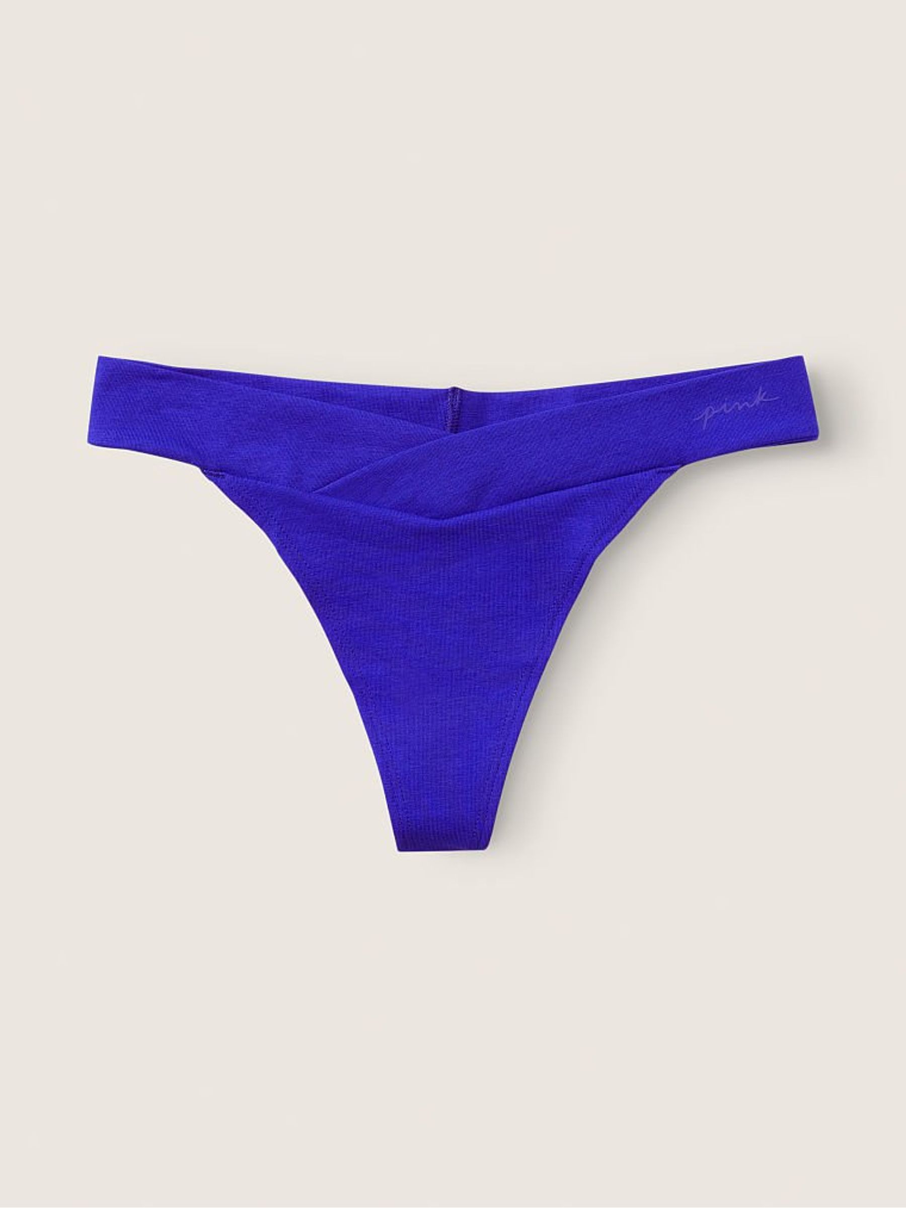 Shining Sea Blue Crossover Cotton Thong Knickers - Image 1 of 2 Shining Sea Blue Crossover Cotton Thong Knickers - Image 1 of 2