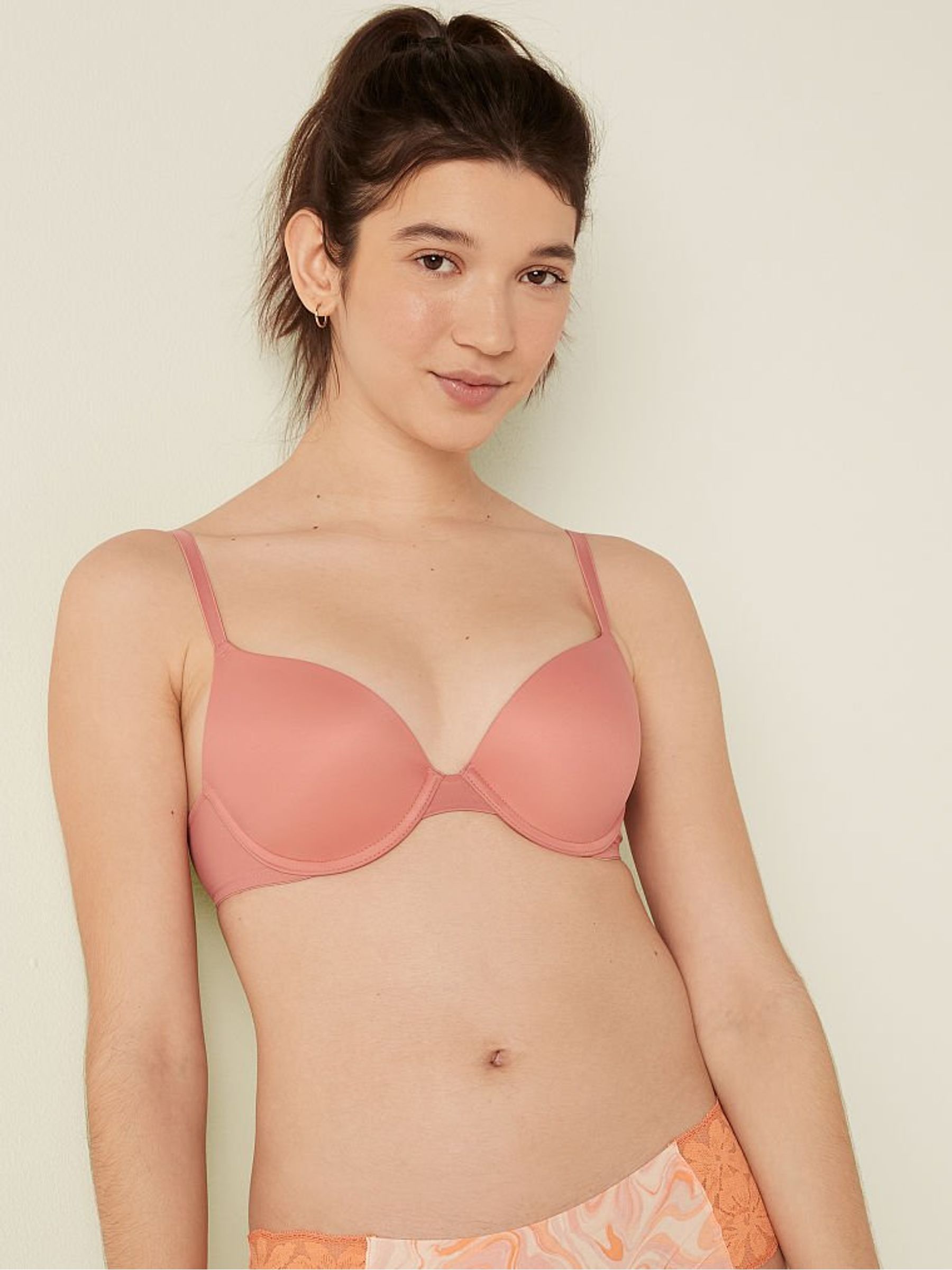 French Rose Pink Smooth Push Up Bra - Image 1 of 5