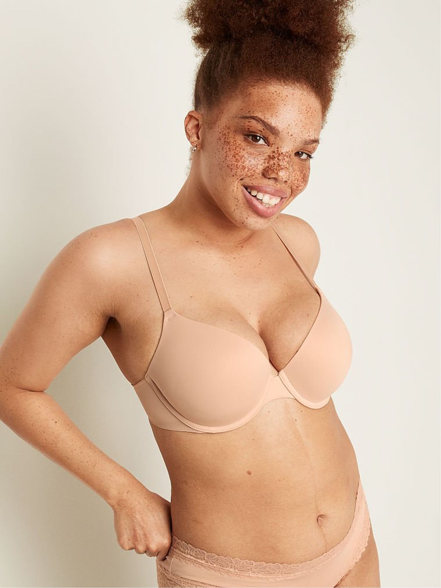 Nude Champagne Push Up Bra - Image 1 of 5