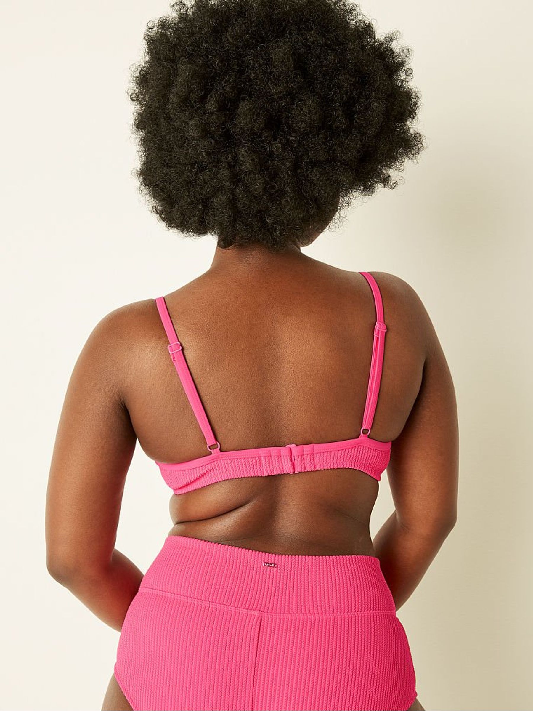 Capri Pink Crinkle PushUp Swim Top - Image 2 of 4