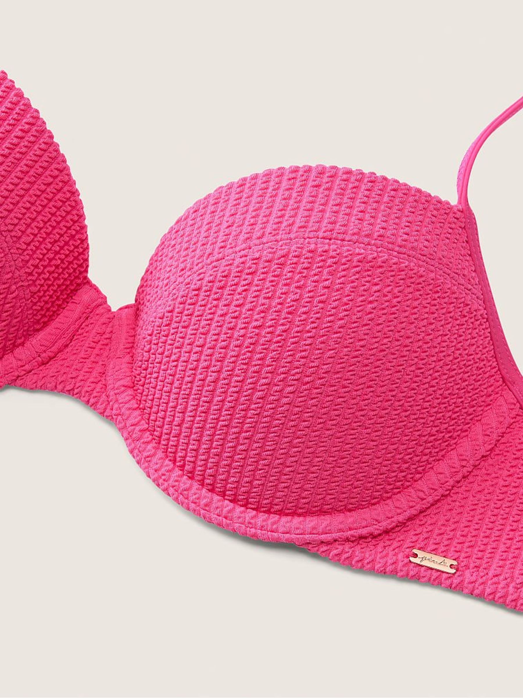 Capri Pink Crinkle PushUp Swim Top - Image 4 of 4