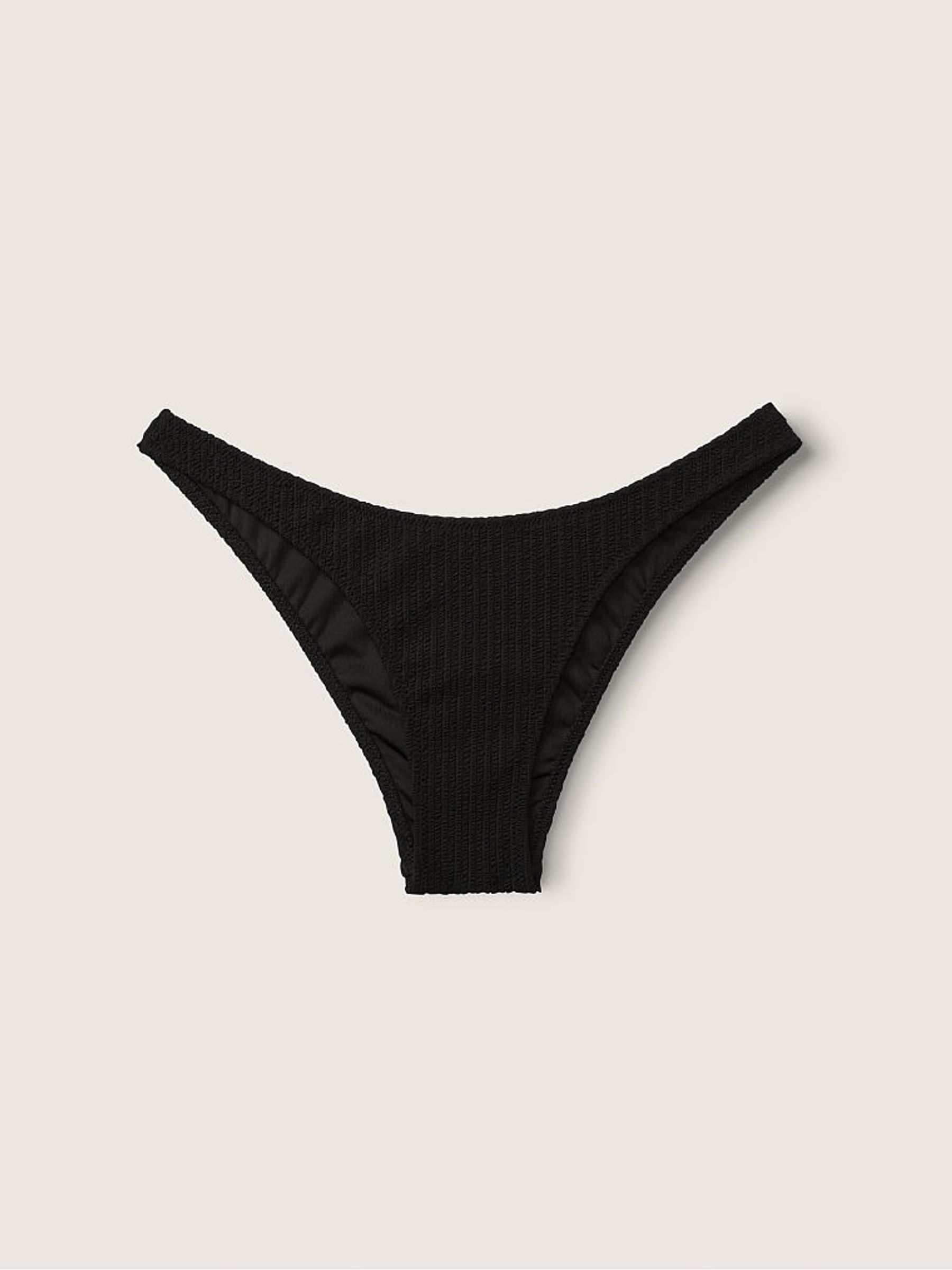 Pure Black Brazilian Crinkle Bikini Bottom - Image 3 of 4