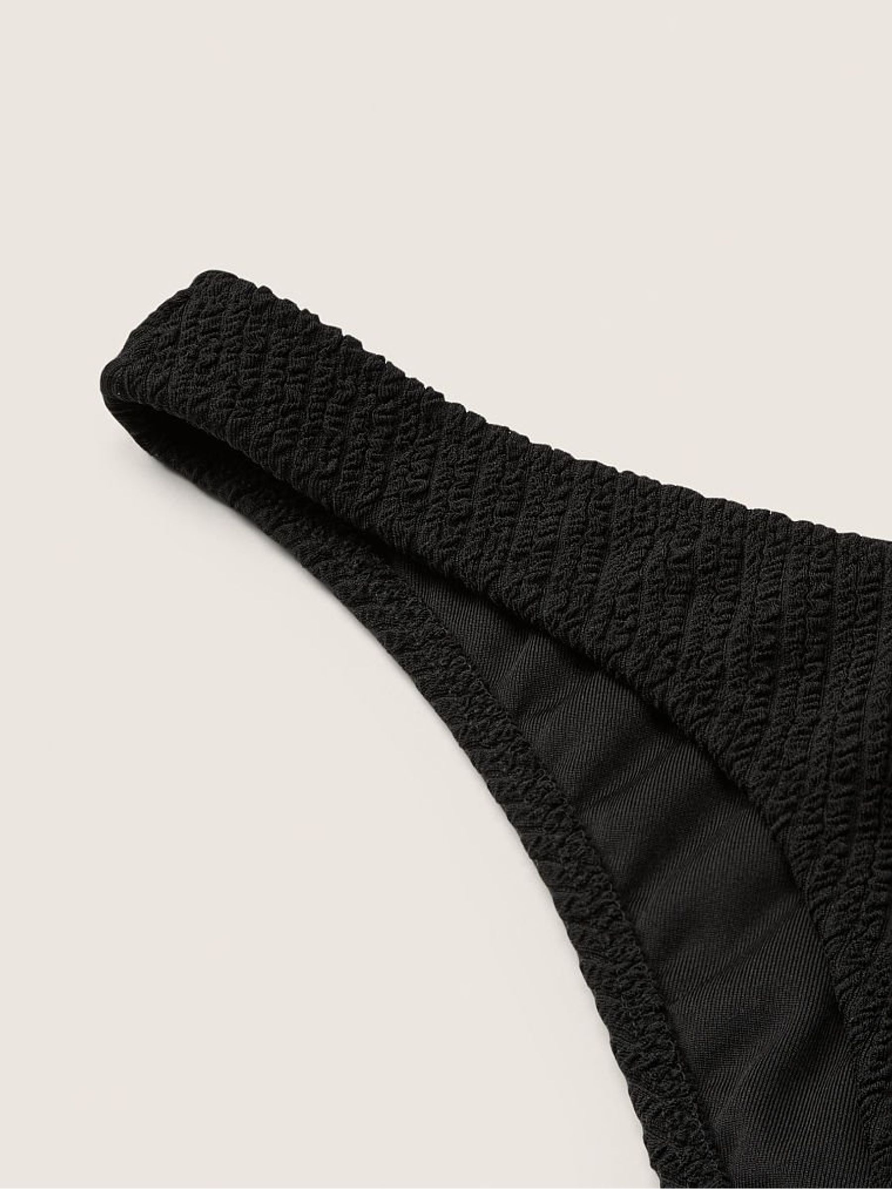 Pure Black Brazilian Crinkle Bikini Bottom - Image 4 of 4