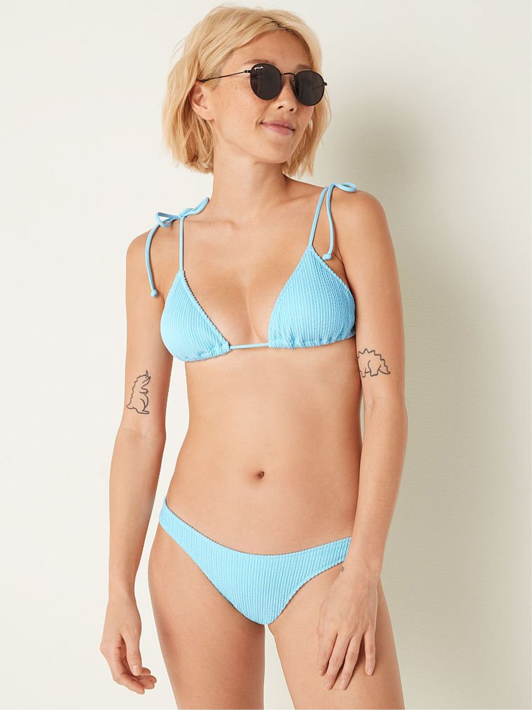 Blue Breeze Crinkle Triangle Swim Top - Image 1 of 4
