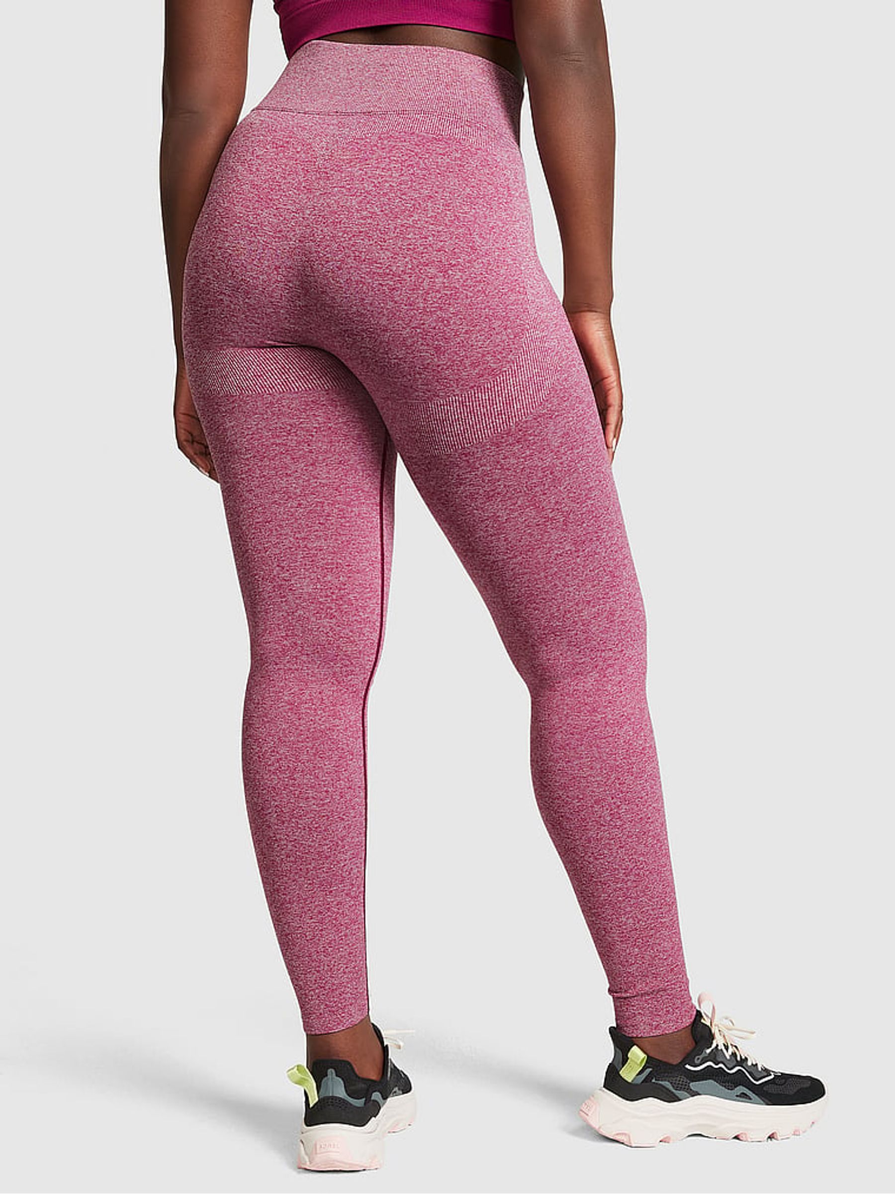 Vivid Magenta Pink Marl Logo Legging - Image 2 of 4