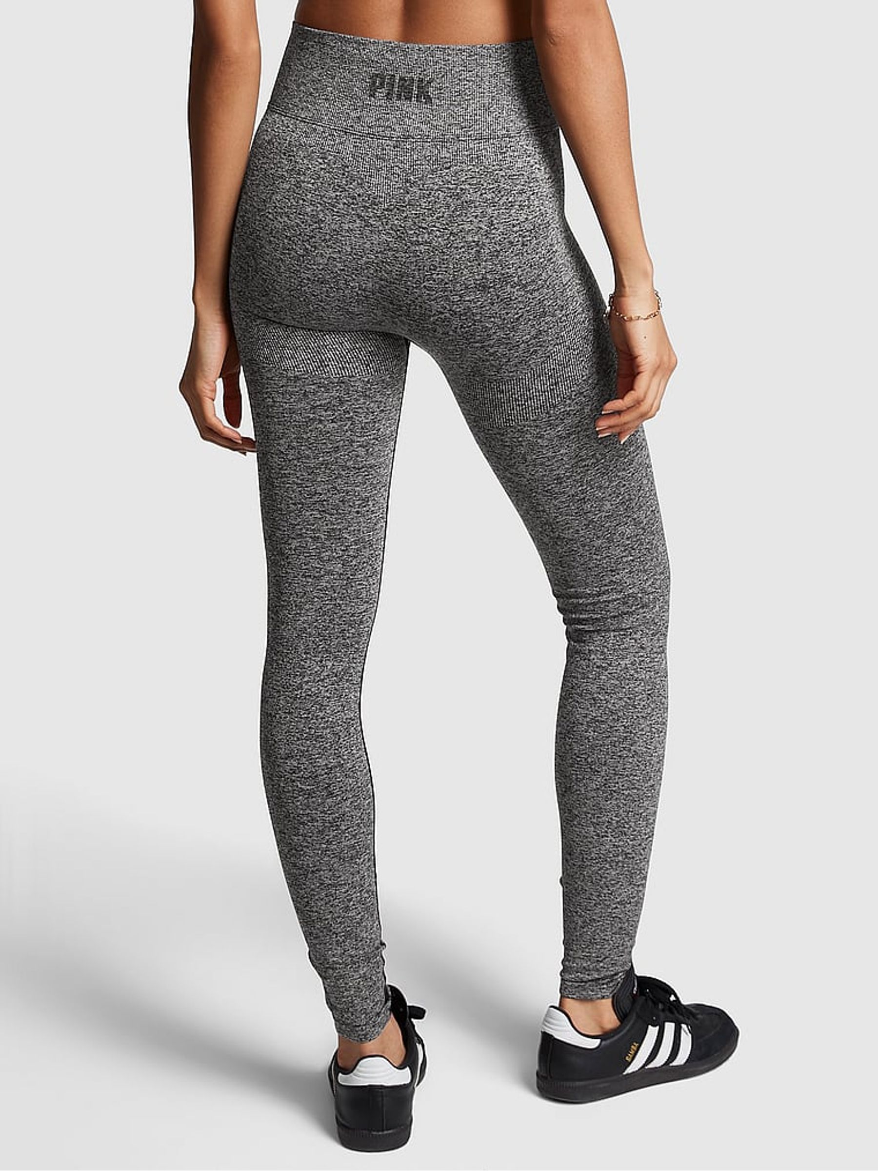 Pure Black Marl Logo Legging - Image 2 of 4