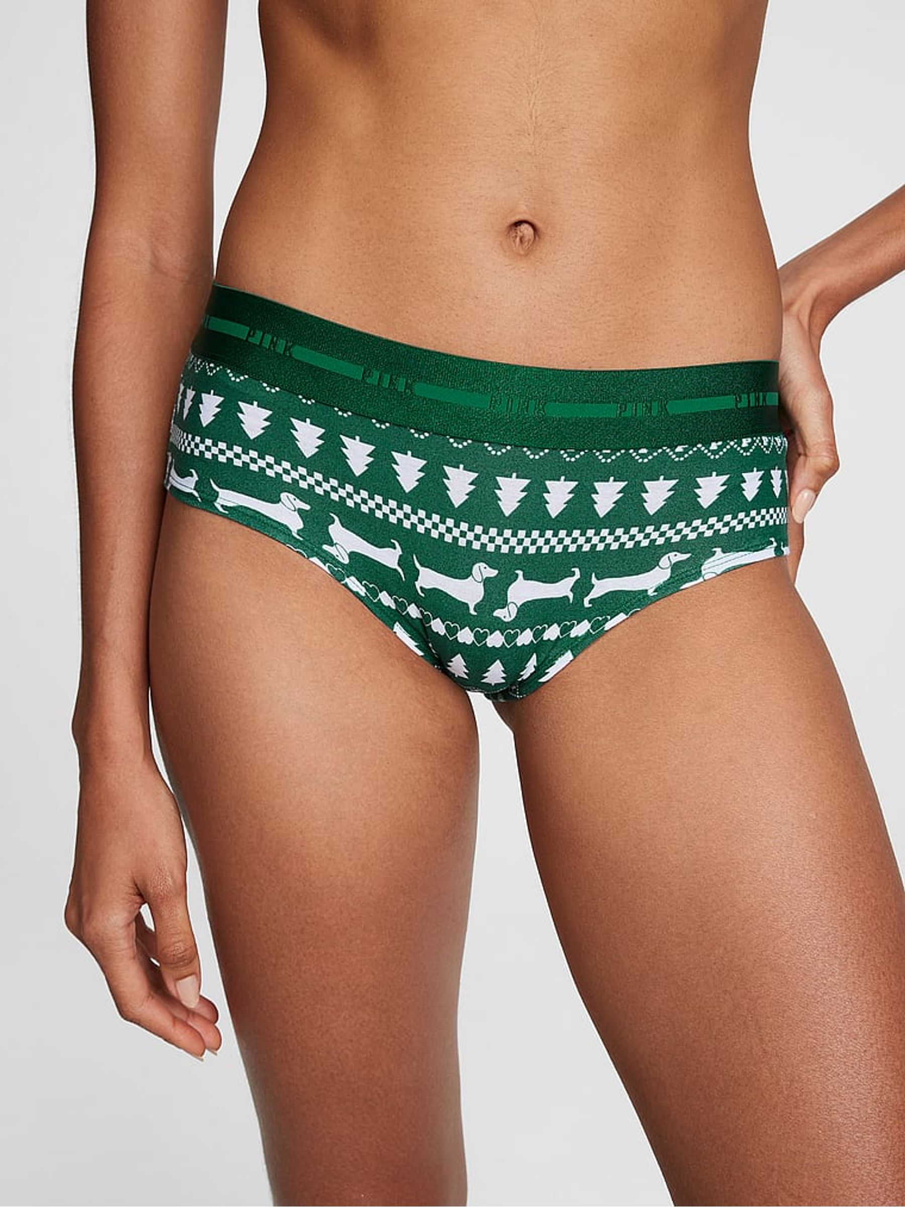 Garnet Green Holiday Logo Hipster Knickers - Image 1 of 1