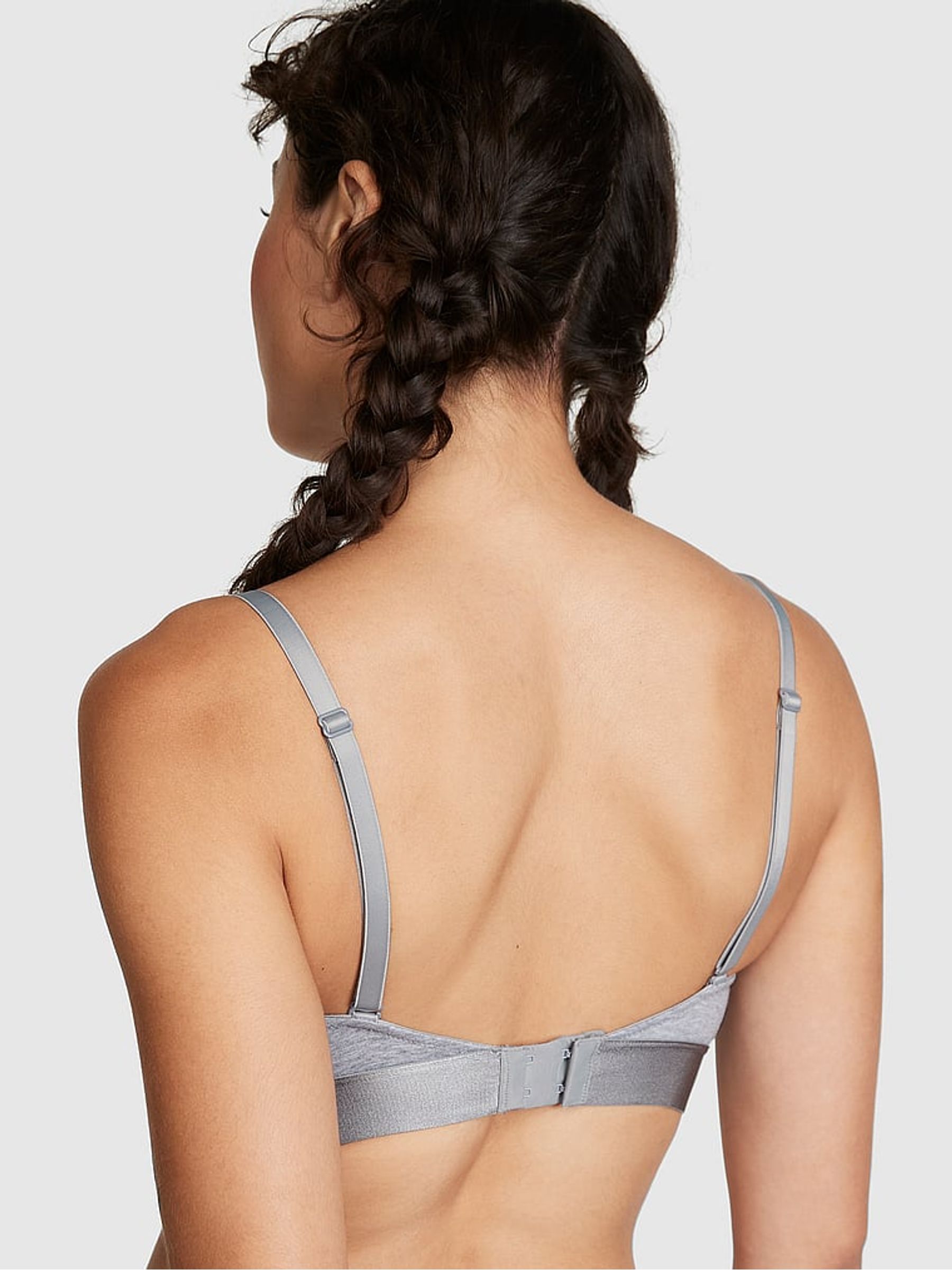Medium Heather Grey Non Wired Lightly Lined Cotton Bra - Image 2 of 4