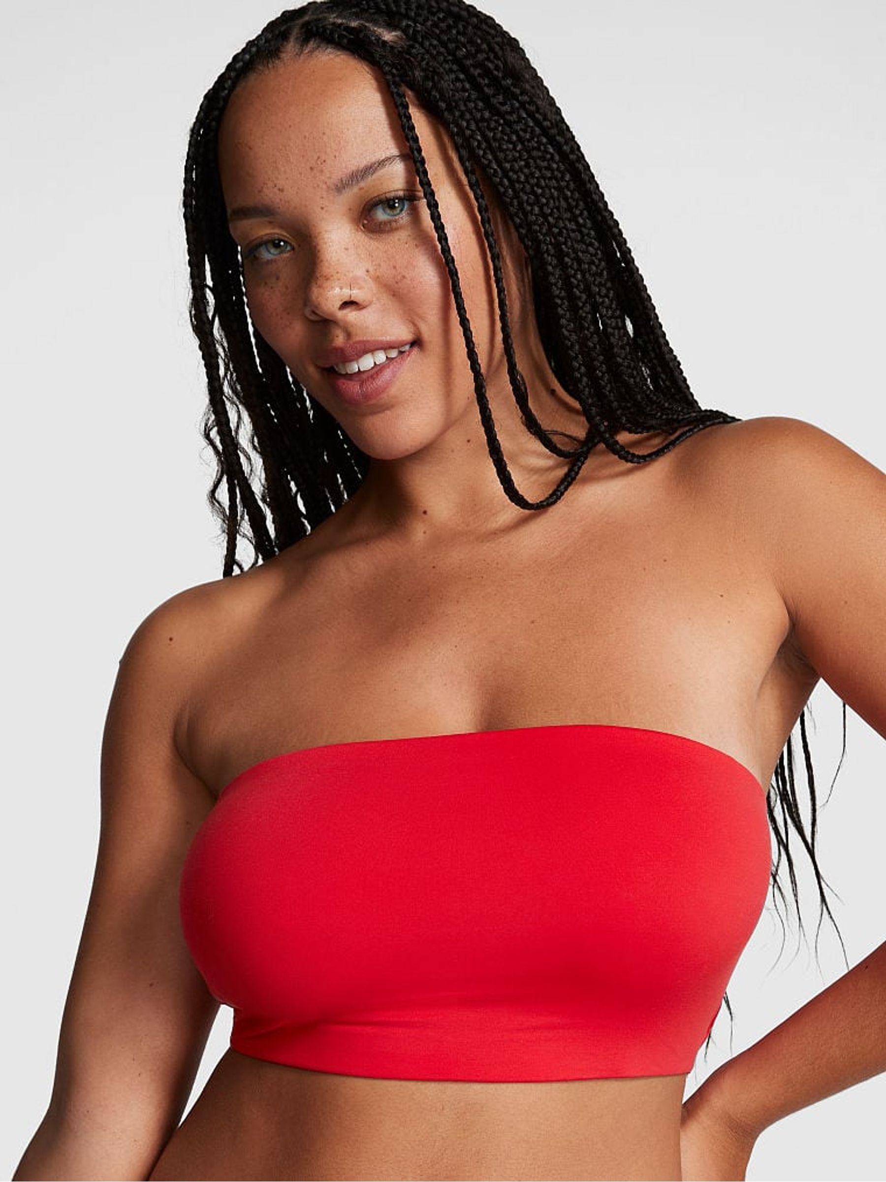 Red Pepper Bandeau Micro Fit Stretch Bralette - Image 1 of 4