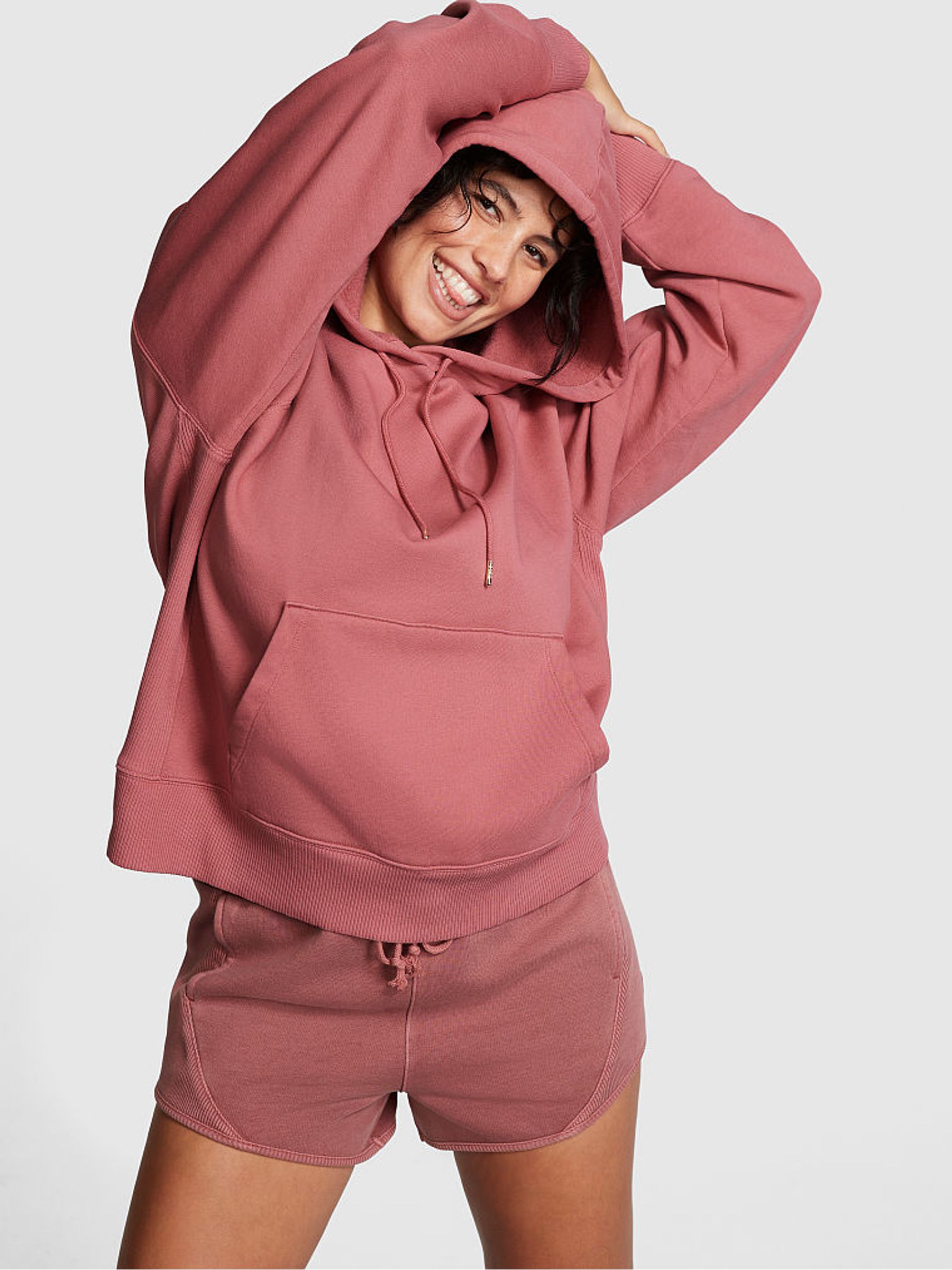 Soft Begonia Pink Fleece Elevated Fleece Short - Image 3 of 4