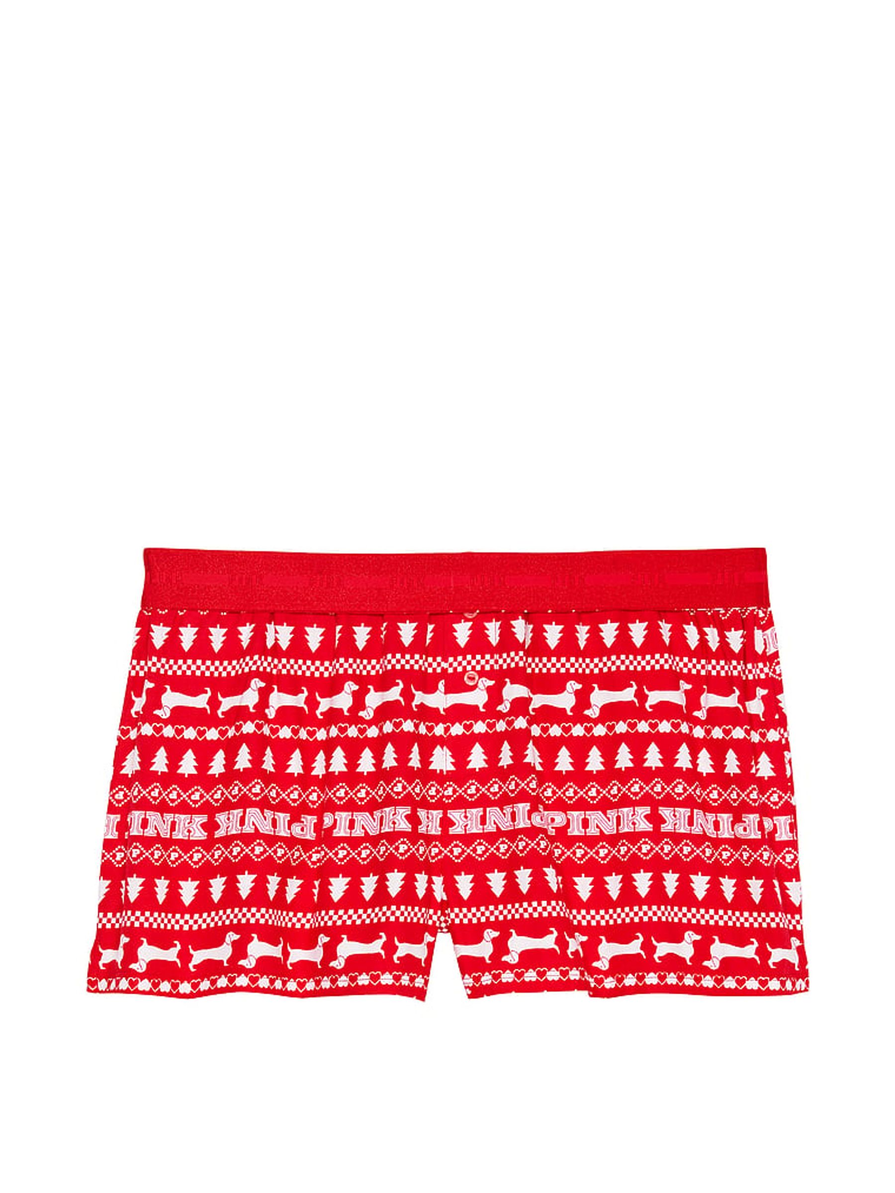 Red Pepper Christmas Print Pyjama Shorts - Image 3 of 3