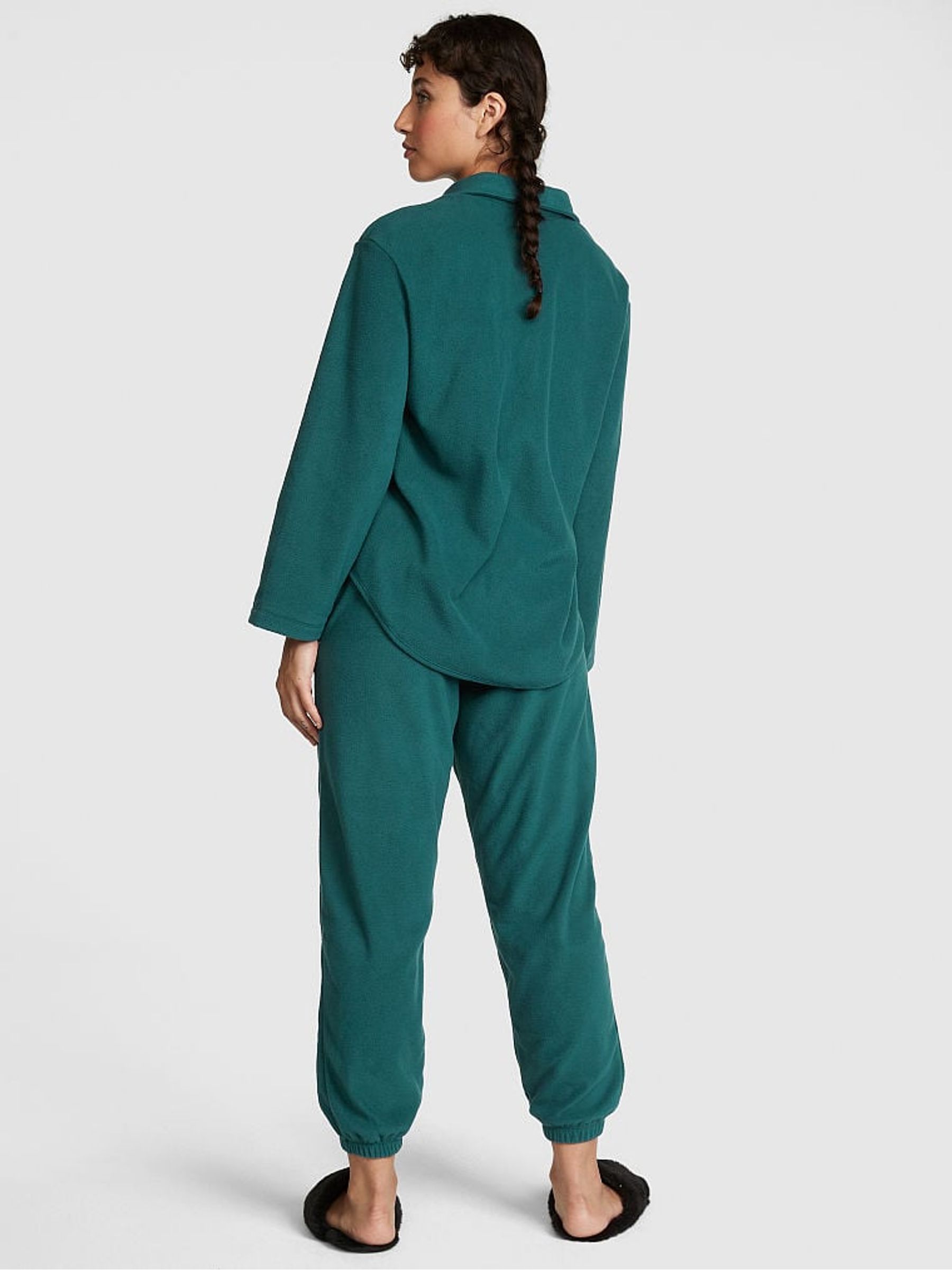 Black Ivy Green Long Sleeve Polar Fleece Jogger Set - Image 2 of 4