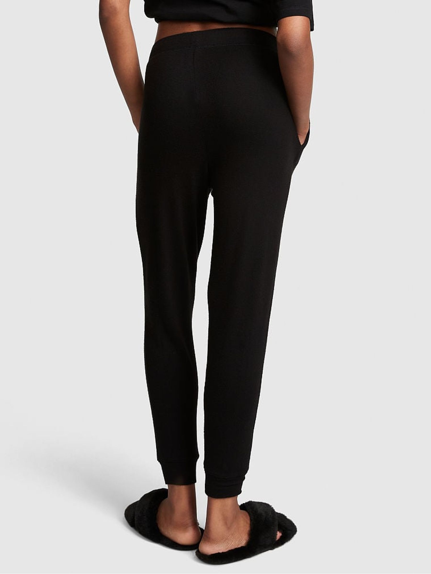 Pure Black Cosy Sleep Jogger - Image 2 of 3